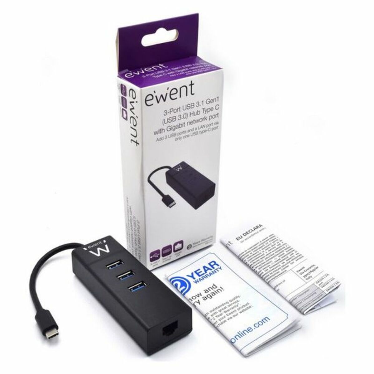 Hub USB 3 Θύρες Eminent EW1141 USB 3.1 Hub USB 3 Θύρες Eminent EW1141 USB 3.1