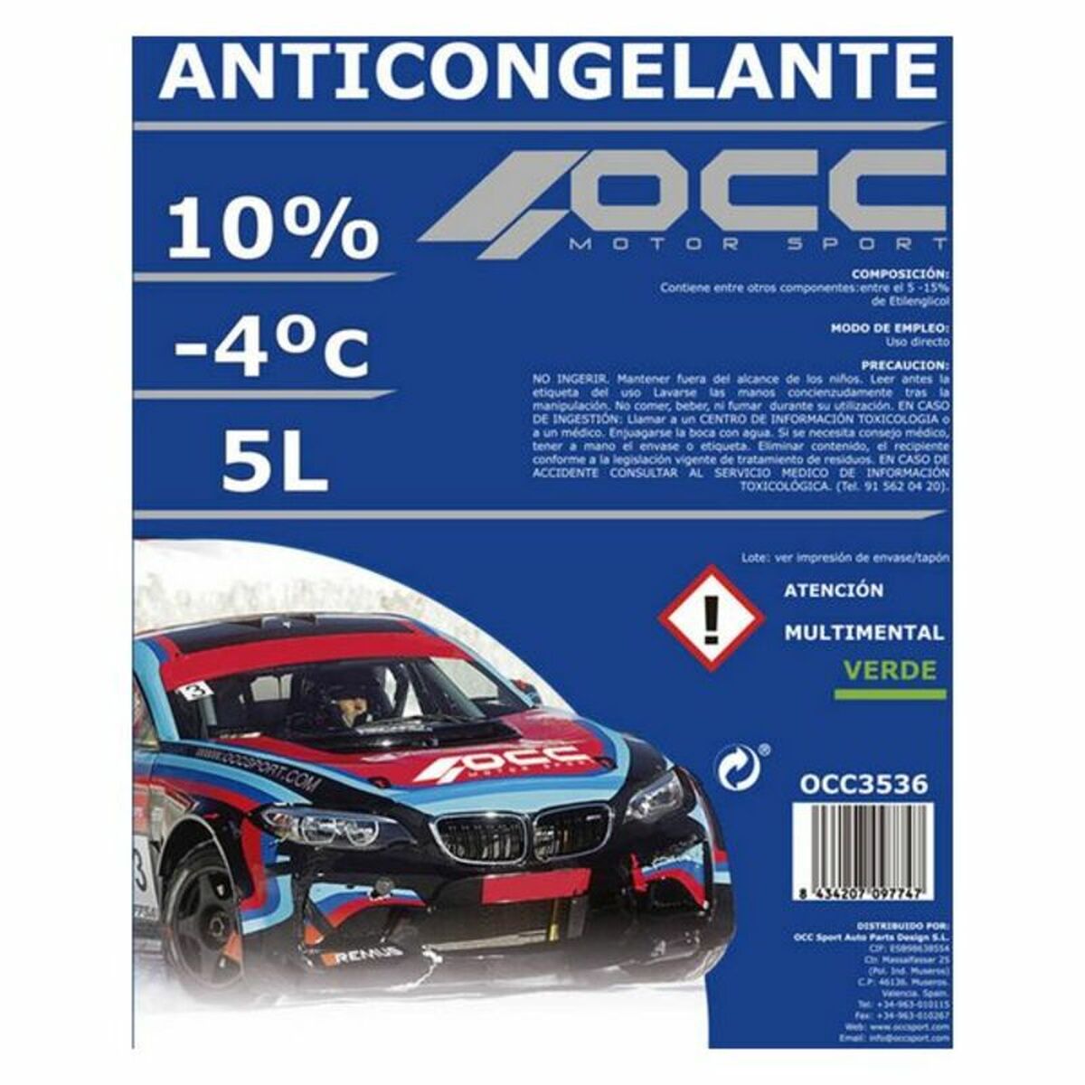 Αντιψυκτικά OCC Motorsport 10% Πράσινο (5 L) Αντιψυκτικά OCC Motorsport 10% Πράσινο (5 L)