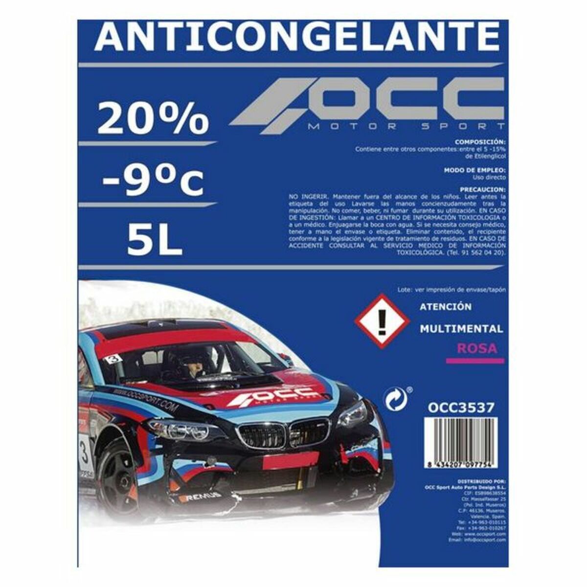 Αντιψυκτικά OCC Motorsport 20% Ροζ (5 L) Αντιψυκτικά OCC Motorsport 20% Ροζ (5 L)