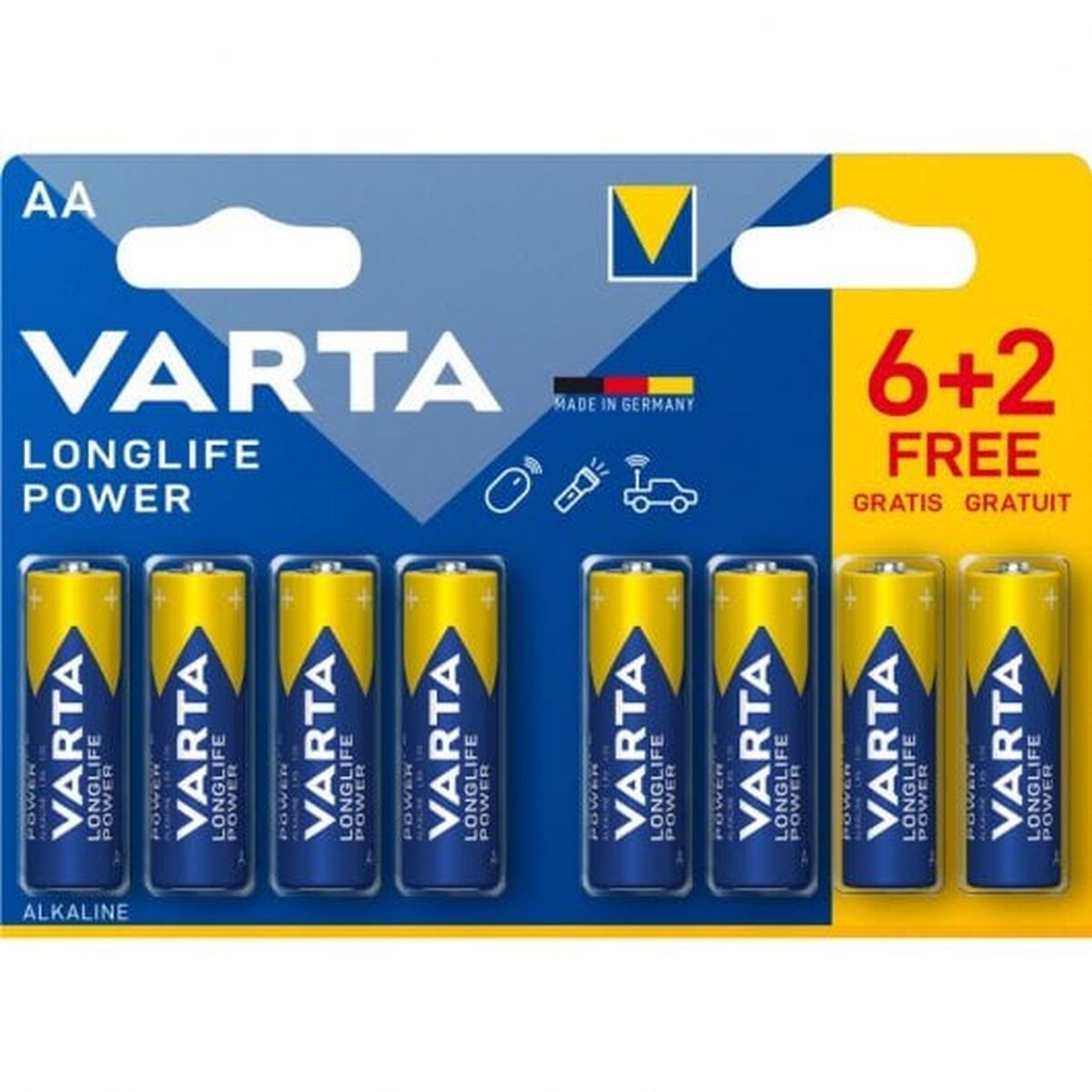 Αλκαλική Μπαταρία Varta LR6 AA 1,5V High Energy (8 pcs)