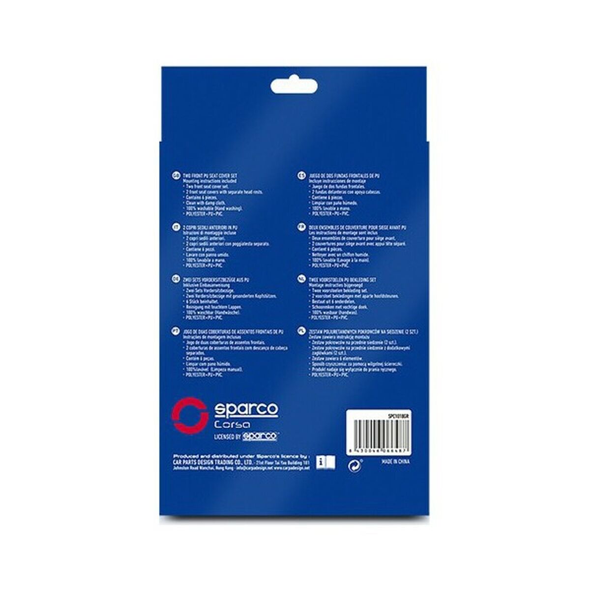 Σετ Καλύψεων Καθισμάτων Sparco S-Line Καθολικό (6 Τεμάχια)