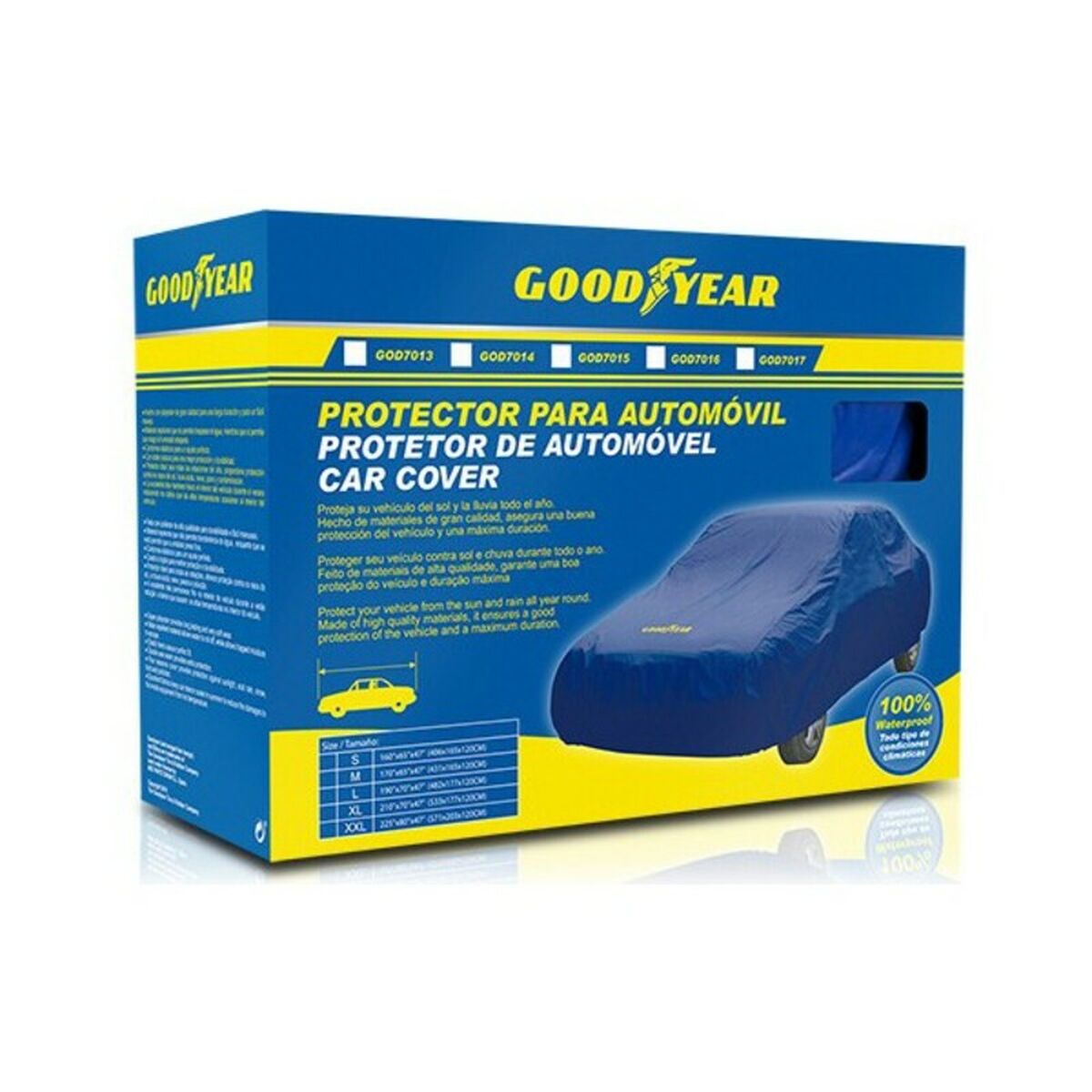 Κάλυμα Αυτοκινήτου Goodyear GOD7013 Μπλε (Μέγεθος S)