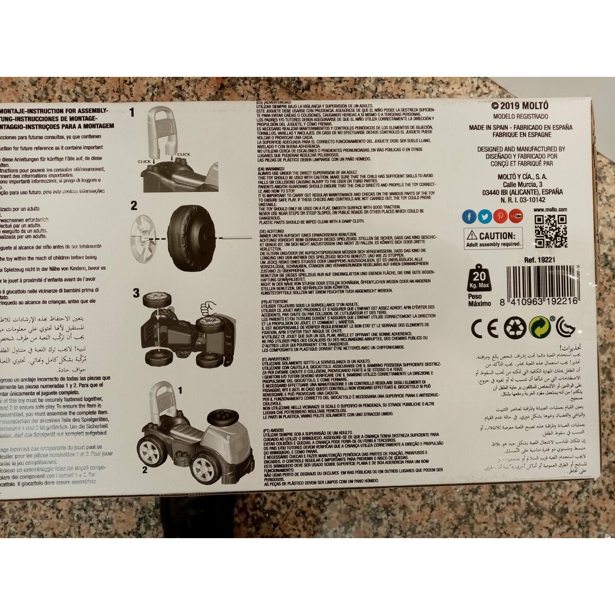 Αυτοκινητάκι Moltó Φορτηγό Ροζ (30 x 60 x 43 cm) Αυτοκινητάκι Moltó Φορτηγό Ροζ (30 x 60 x 43 cm)