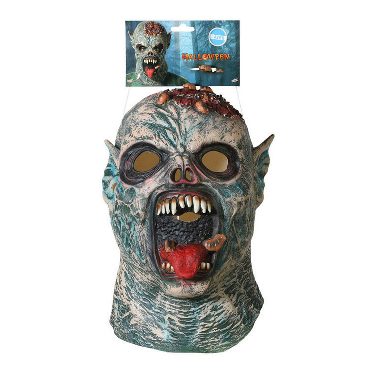 Μάσκα Halloween Τέρας Γκρι Μάσκα Halloween Τέρας Γκρι