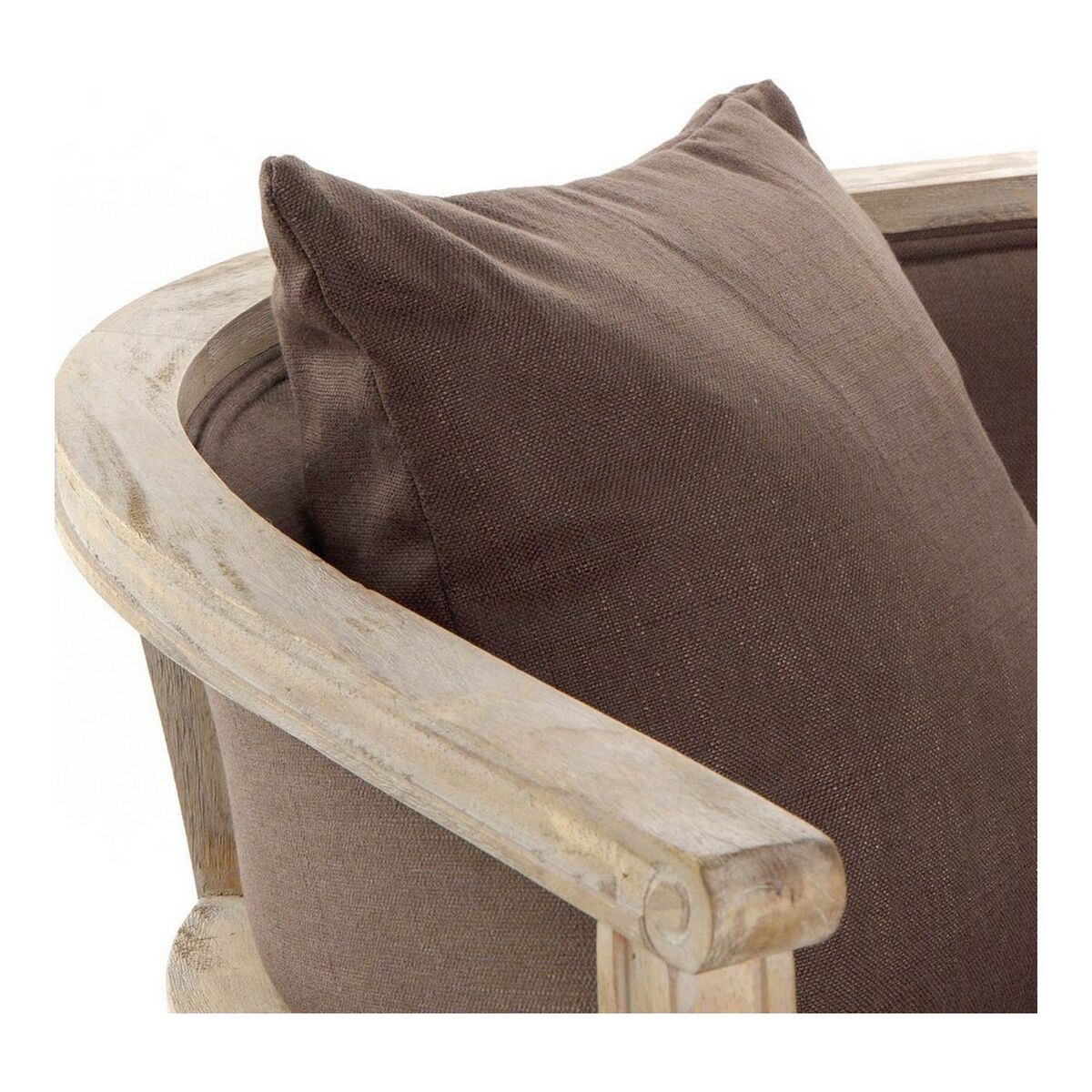 Καναπές DKD Home Decor Καφέ λινό ξύλο καουτσούκ Παραδοσιακά (122 x 69 x 72 cm) Καναπές DKD Home Decor Καφέ λινό ξύλο καουτσούκ Παραδοσιακά (122 x 69 x 72 cm)