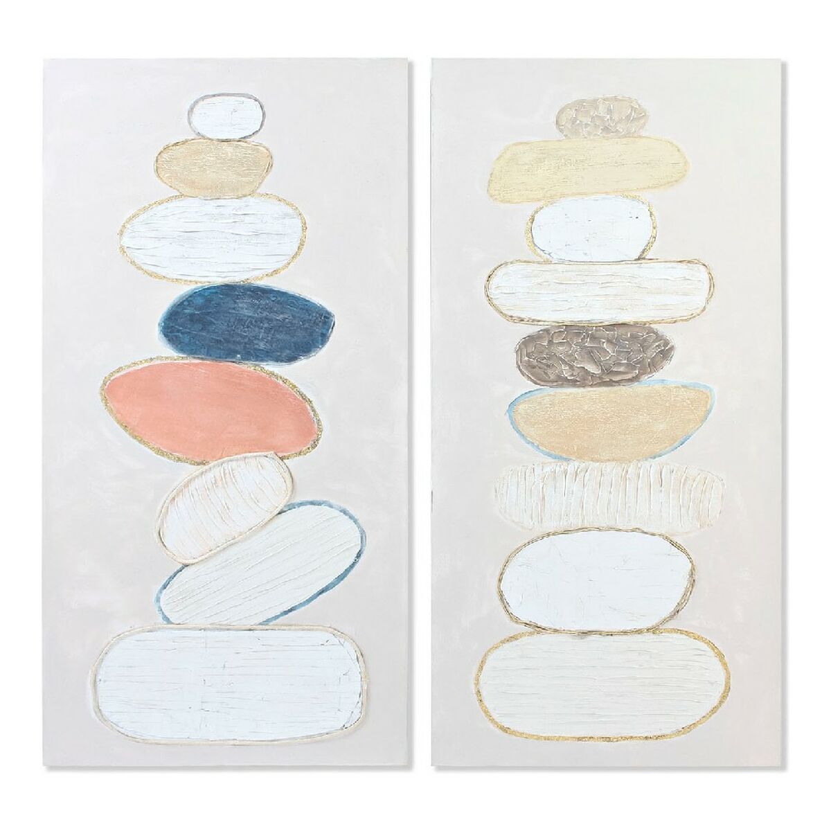 Καμβάς DKD Home Decor Stones Τζίντζερ Καμβάς 60 x 3,8 x 120 cm