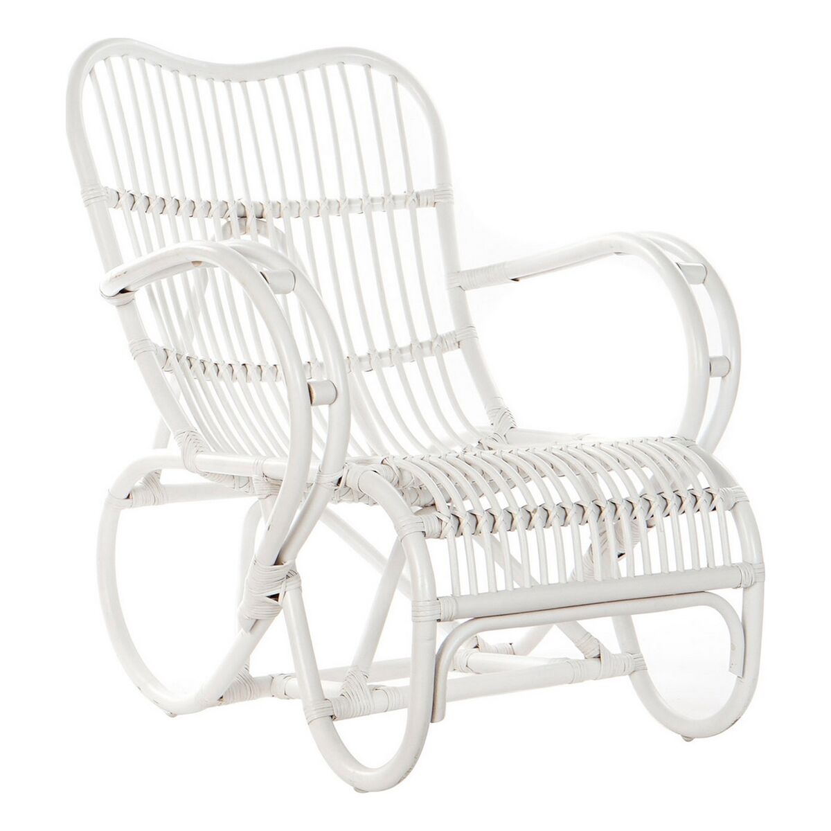 Κουνιστή Καρέκλα DKD Home Decor Λευκό 75 x 85 x 85 cm Κουνιστή Καρέκλα DKD Home Decor Λευκό 75 x 85 x 85 cm