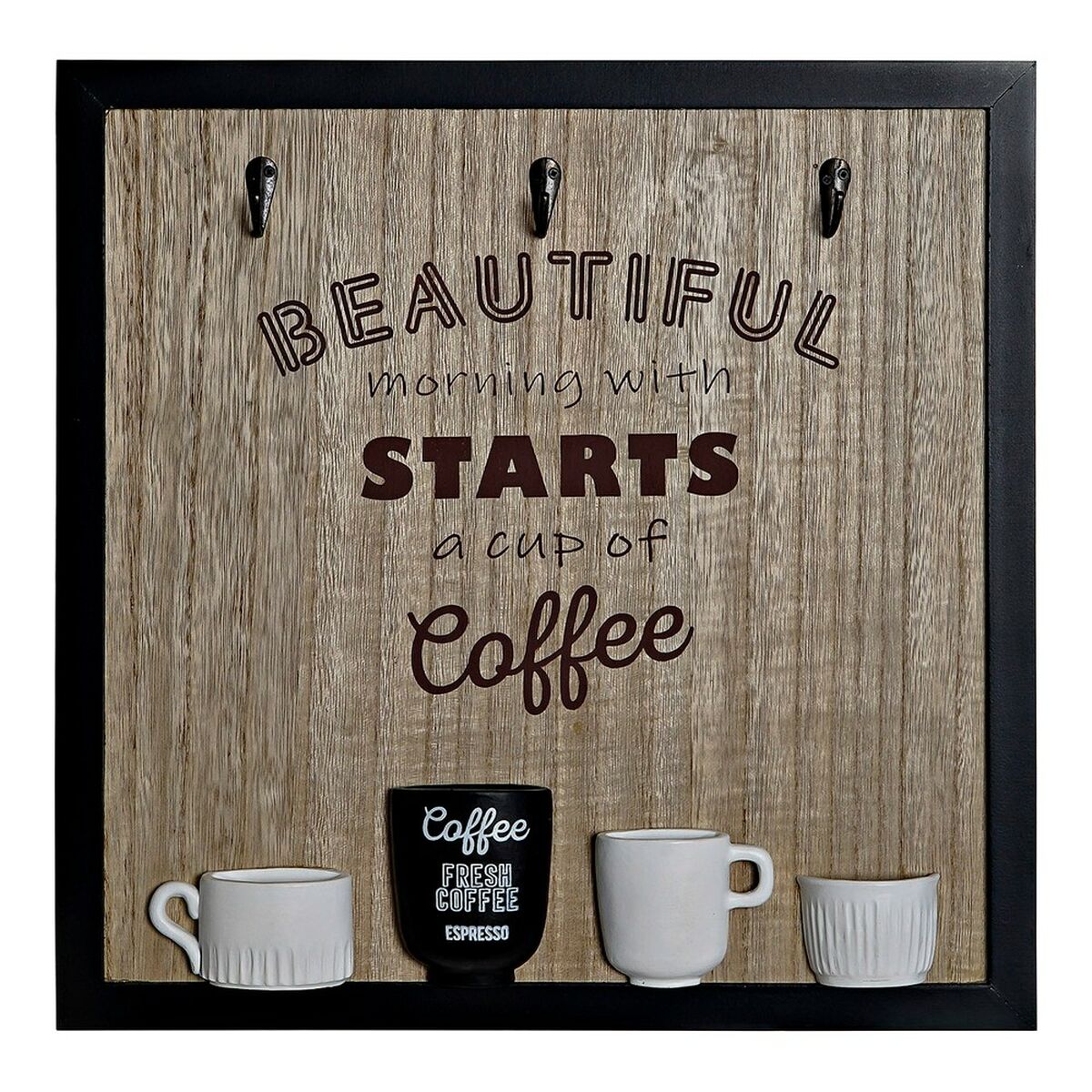 Κρεμάστρα τοίχου DKD Home Decor 8424001775712 Ξύλο Ρητίνη Ξύλο MDF Vintage 41 x 3 x 41 cm