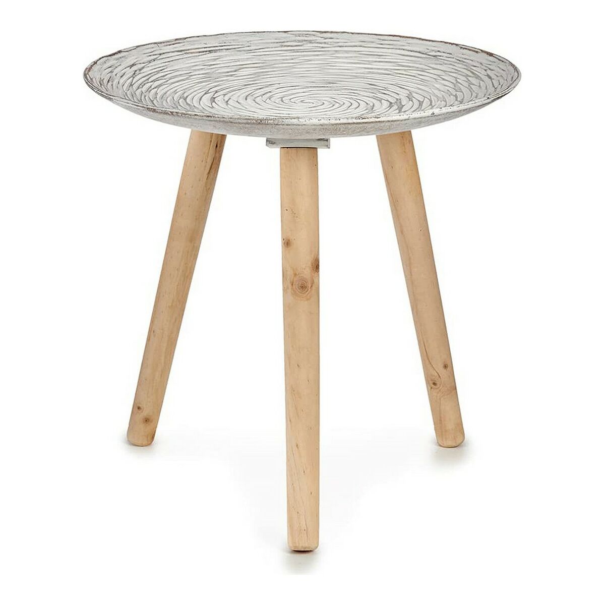 Βοηθητικό Τραπέζι Gift Decor Λευκό Καφέ Ξύλο 40 x 39 x 40 cm Σπείρες Βοηθητικό Τραπέζι Gift Decor Λευκό Καφέ Ξύλο 40 x 39 x 40 cm Σπείρες