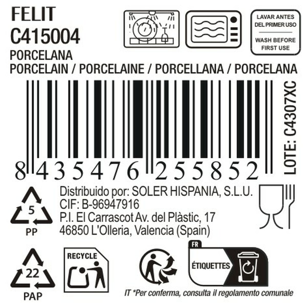 Επίπεδο πιάτο La Mediterránea Felit (Ø  27 cm)