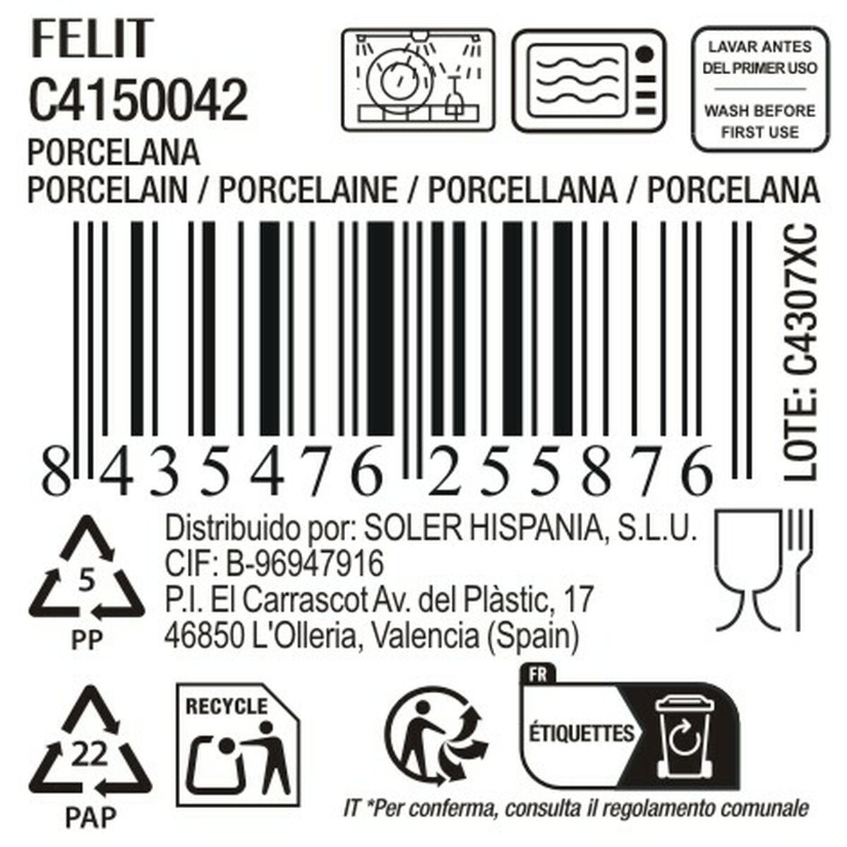 Επίπεδο πιάτο La Mediterránea Felit (Ø 20,5 cm)