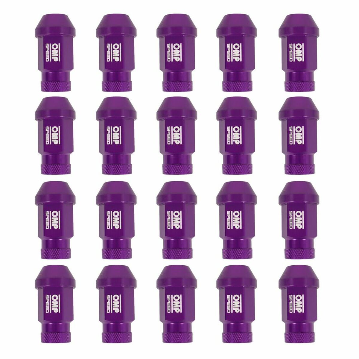 Set Παξιμάδια OMP 7075 40 mm M12 x 1,50 20 uds Βιολετί Set Παξιμάδια OMP 7075 40 mm M12 x 1,50 20 uds Βιολετί