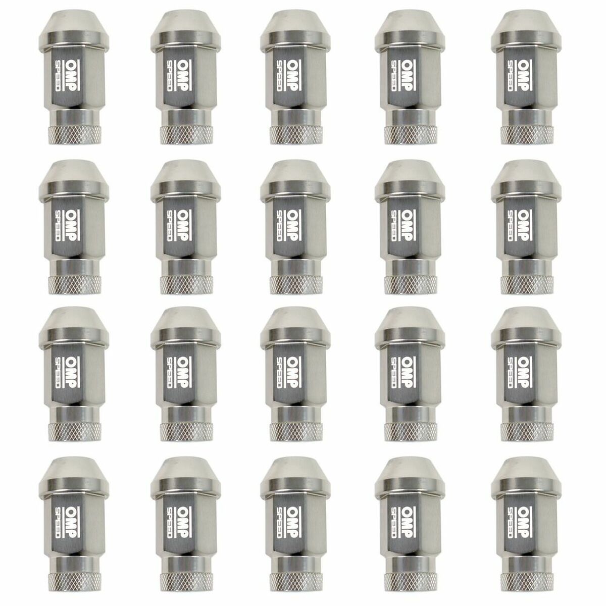 Set Παξιμάδια OMP 7075 40 mm M14 x 1,50 20 uds Ανθρακί