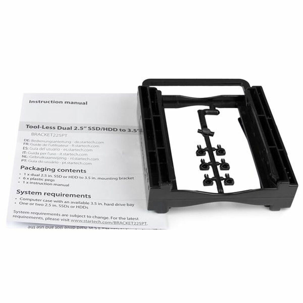 Αξεσουάρ Startech BRACKET225PT Μαύρο 2,5 Αξεσουάρ Startech BRACKET225PT Μαύρο 2,5