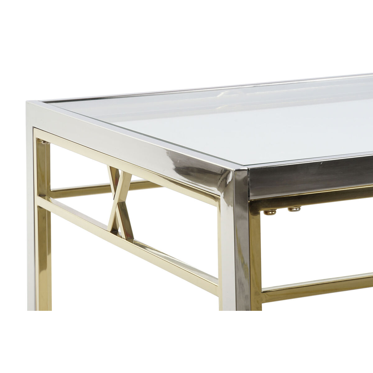 Βοηθητικό Τραπέζι DKD Home Decor Κρυστάλλινο Χάλυβας Ασημί (110 x 60 x 40 cm) Βοηθητικό Τραπέζι DKD Home Decor Κρυστάλλινο Χάλυβας Ασημί (110 x 60 x 40 cm)