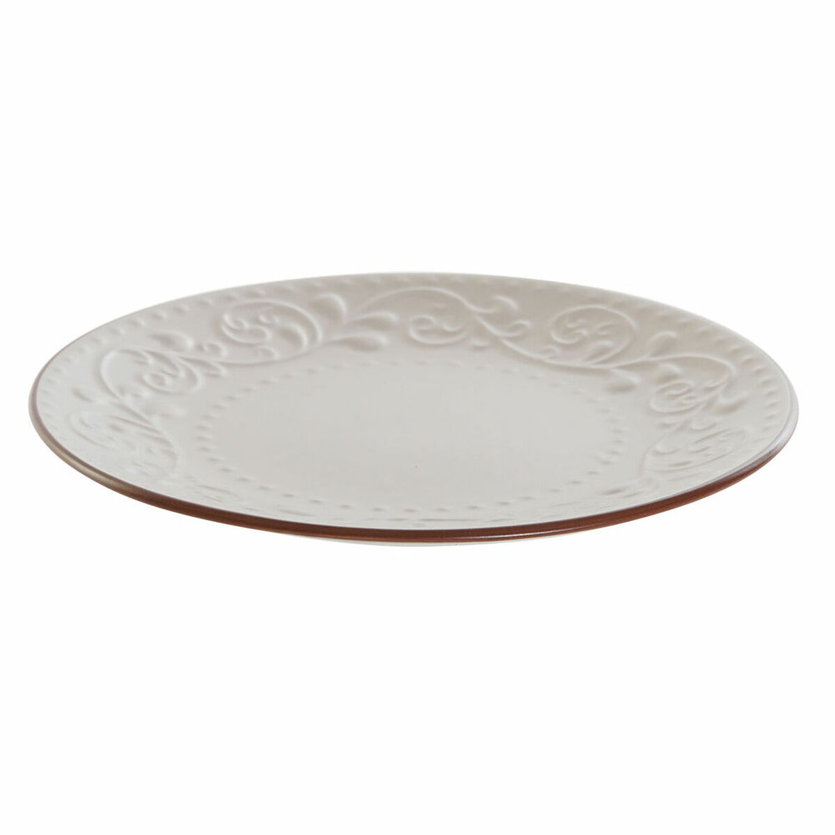 Flatplater DKD Home Decor Μπεζ Καφέ Πήλινα (21 x 21 x 2.5 cm) Flatplater DKD Home Decor Μπεζ Καφέ Πήλινα (21 x 21 x 2.5 cm)