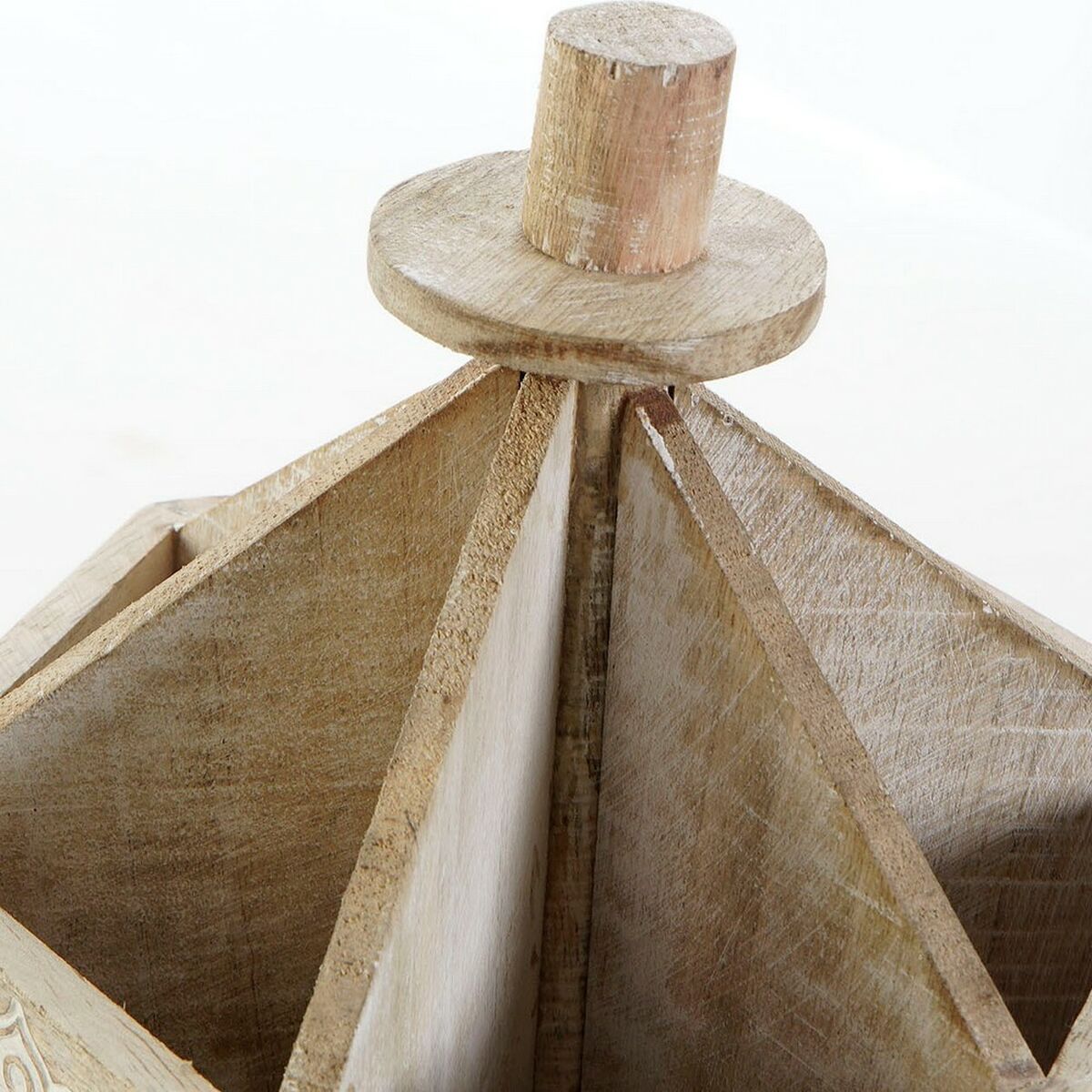 Βάση για Τηλεχειριστήρια DKD Home Decor Καφέ Ξύλο από Μάνγκο Ινδός Μαρινάτος 20 x 20 x 20 cm