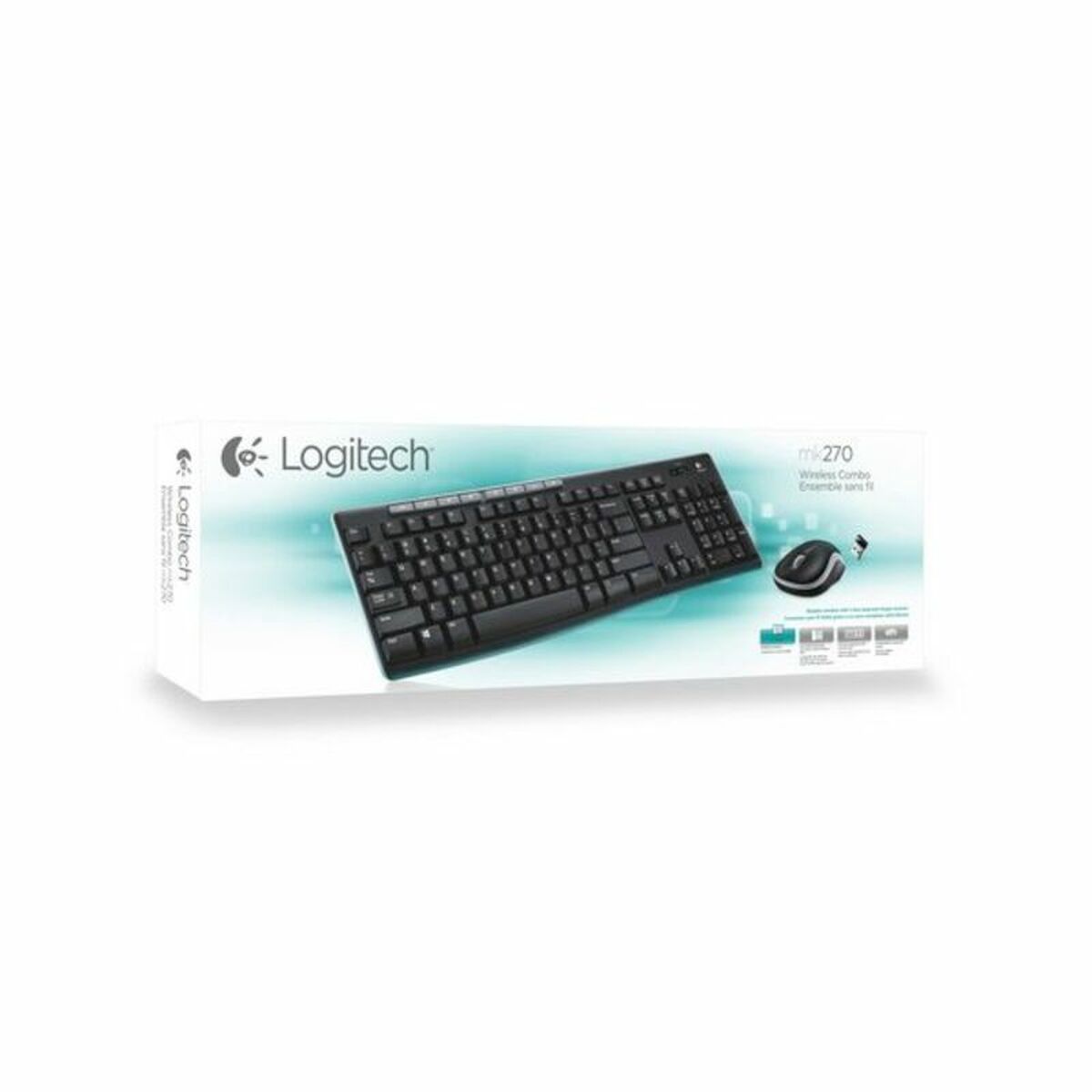 Ασύρματο Πληκτρολόγιο και Ποντίκι Logitech MK270 Ασύρματο Μαύρο Ισπανικό Qwerty QWERTY Ασύρματο Πληκτρολόγιο και Ποντίκι Logitech MK270 Ασύρματο Μαύρο Ισπανικό Qwerty QWERTY