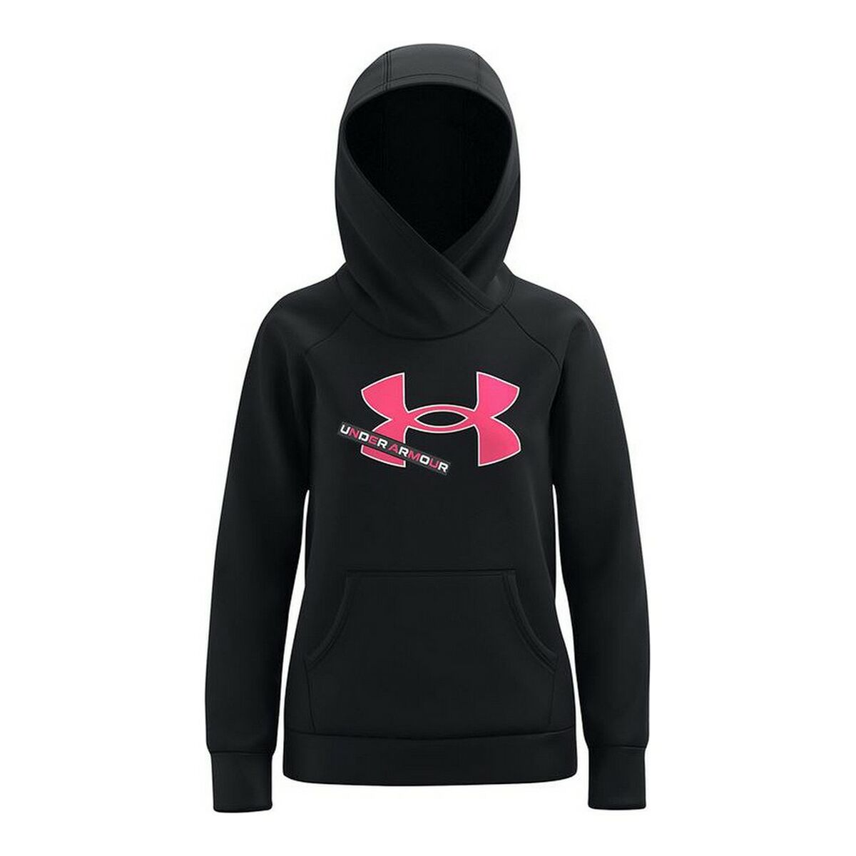 Φούτερ με Κουκούλα για Κοριτσάκι Under Armour Fleece Logo Μαύρο