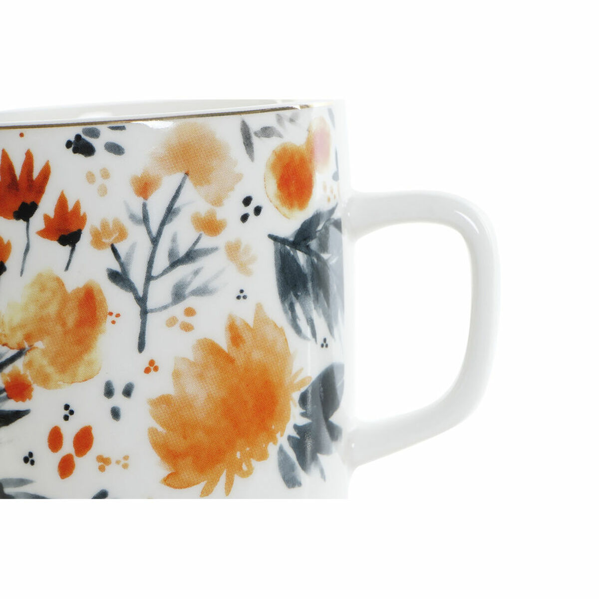 Kopp DKD Home Decor Πορσελάνη Μπλε Πορτοκαλί (380 ml) (12 x 8,5 x 9,5 cm) Kopp DKD Home Decor Πορσελάνη Μπλε Πορτοκαλί (380 ml) (12 x 8,5 x 9,5 cm)