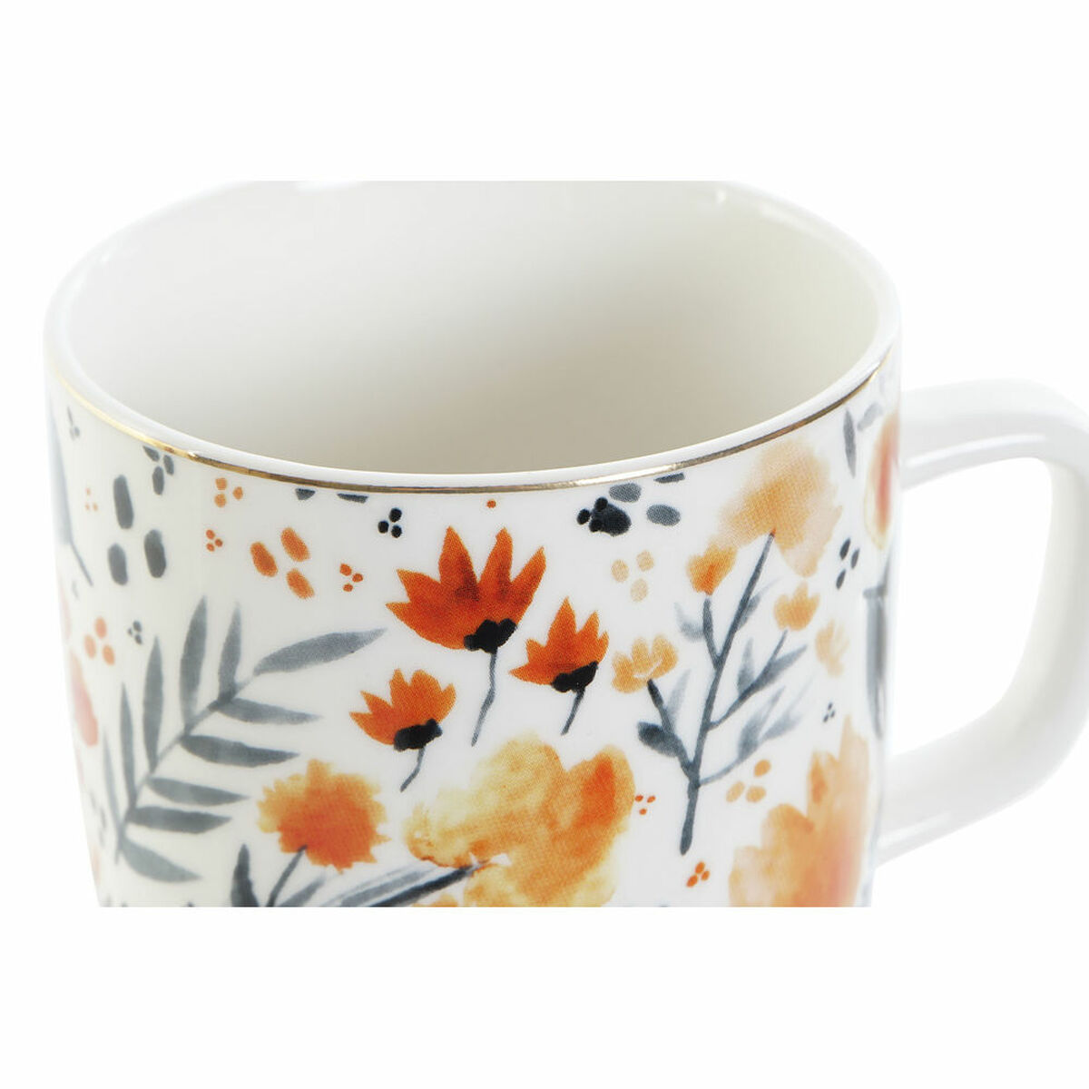 Kopp DKD Home Decor Πορσελάνη Μπλε Πορτοκαλί (380 ml) (12 x 8,5 x 9,5 cm) Kopp DKD Home Decor Πορσελάνη Μπλε Πορτοκαλί (380 ml) (12 x 8,5 x 9,5 cm)