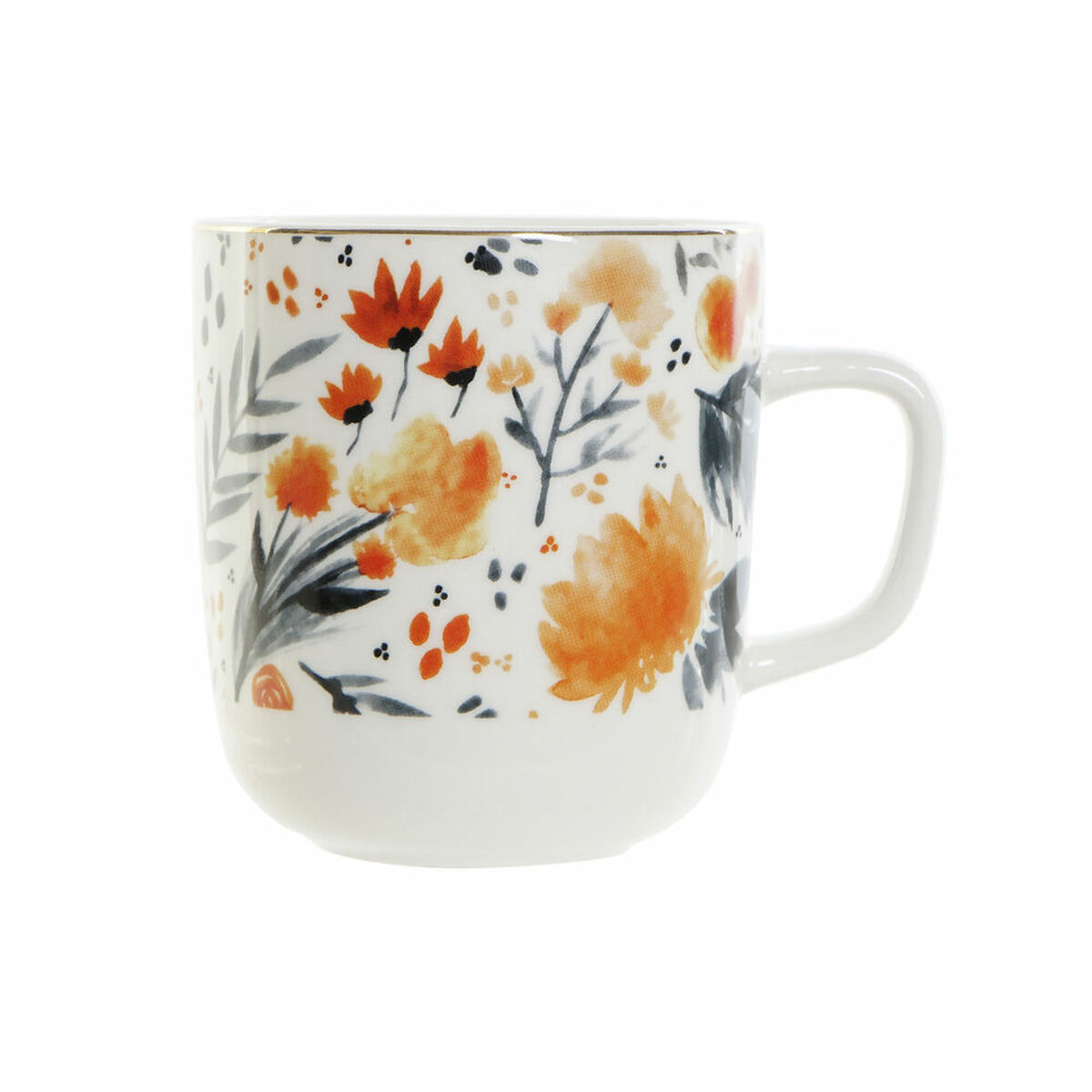 Kopp DKD Home Decor Πορσελάνη Μπλε Πορτοκαλί (380 ml) (12 x 8,5 x 9,5 cm) Kopp DKD Home Decor Πορσελάνη Μπλε Πορτοκαλί (380 ml) (12 x 8,5 x 9,5 cm)