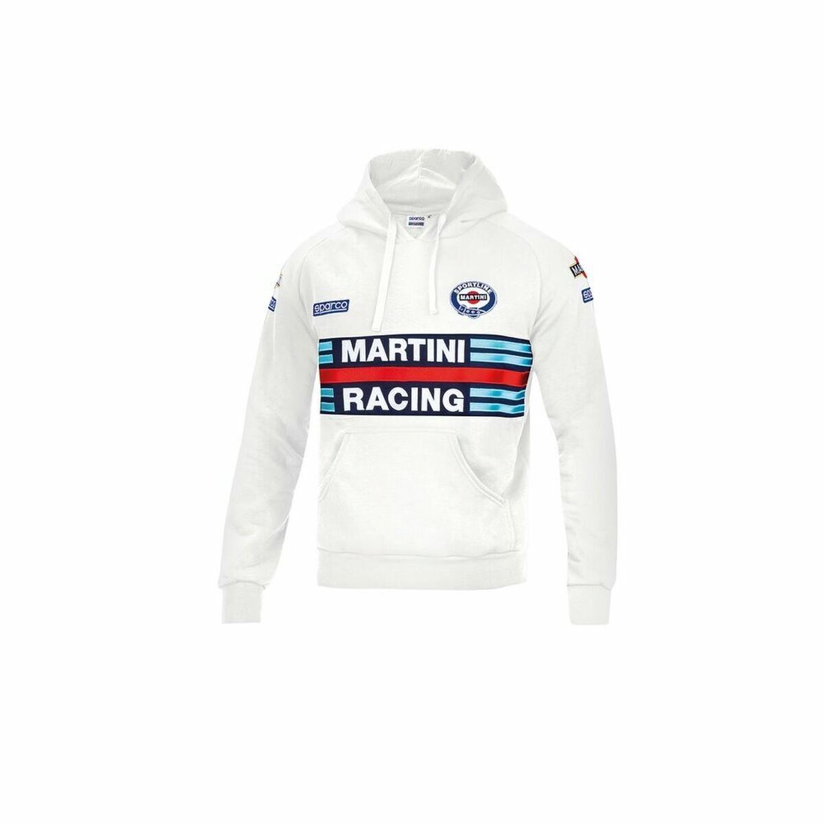 Ανδρικό Φούτερ με Κουκούλα Sparco Martini Racing Λευκό Ανδρικό Φούτερ με Κουκούλα Sparco Martini Racing Λευκό