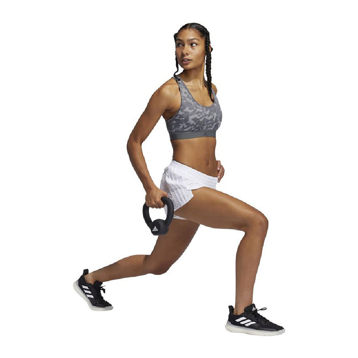 Αθλητικό σουτιέν Adidas Believe This Medium Support Σκούρο γκρίζο