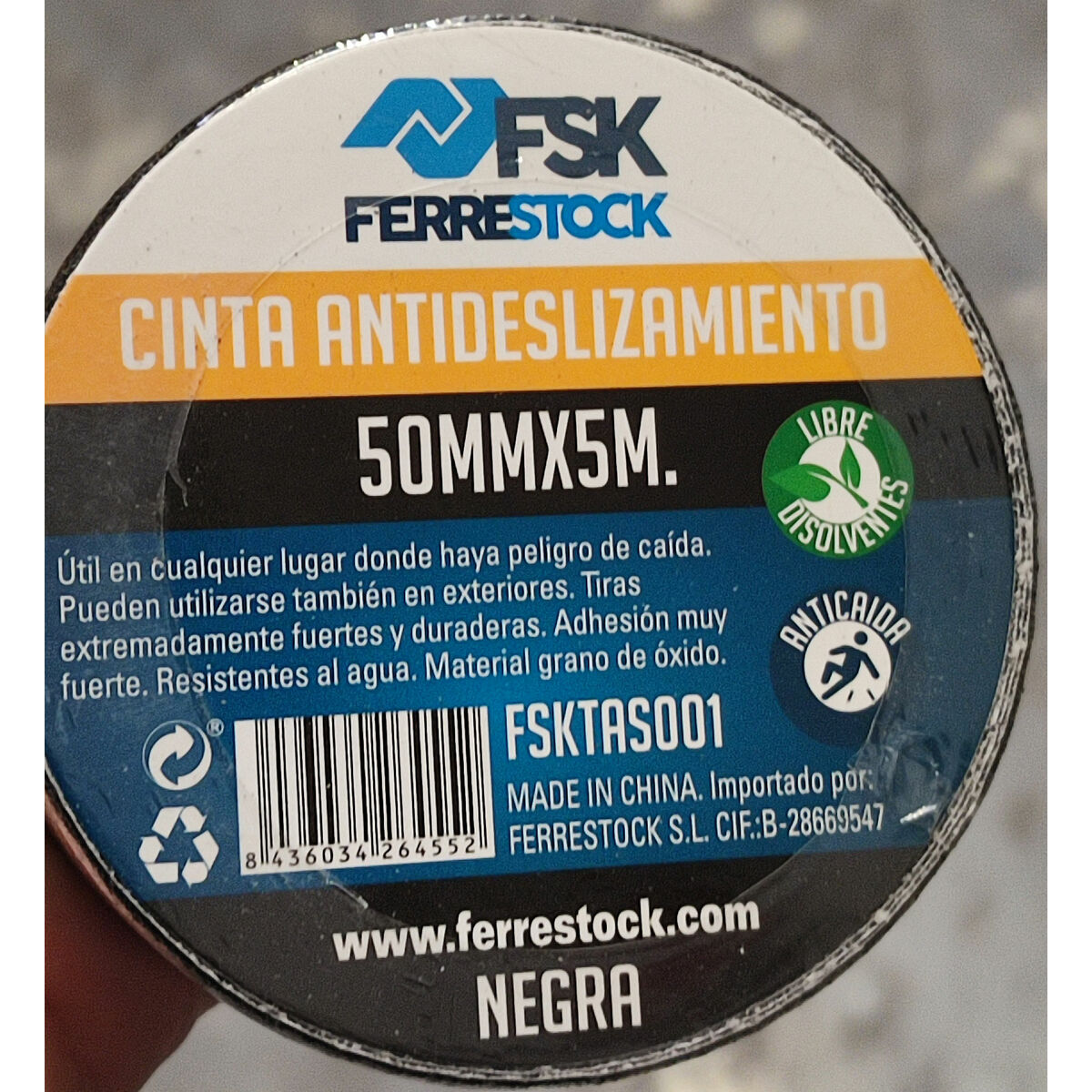 Roll of Anti-Slip Material Ferrestock Μαύρο 5 m x 50 mm Αντιολισθητικό