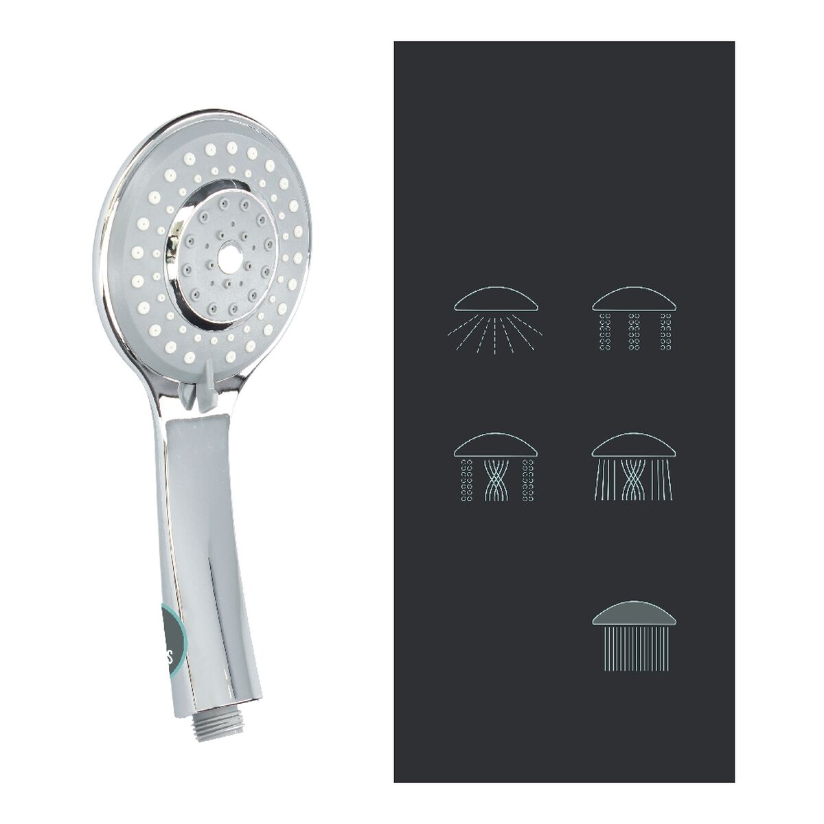 1 κεφαλή ντους και σωλήνα ροής Fontastock Ανοξείδωτο ατσάλι