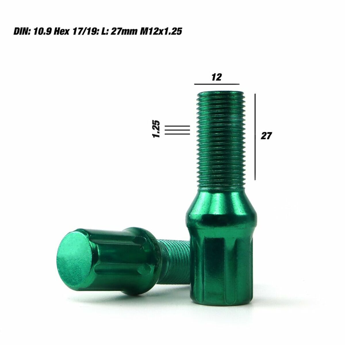 Set Παξιμάδια OMP 27 mm Πράσινο 20 uds M12 x 1,25 Set Παξιμάδια OMP 27 mm Πράσινο 20 uds M12 x 1,25