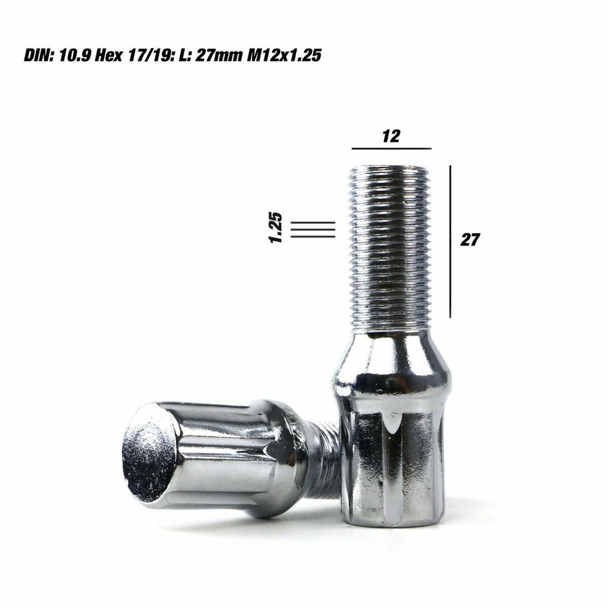 Set Παξιμάδια OMP 27 mm Ασημί 20 uds M12 x 1,25 Set Παξιμάδια OMP 27 mm Ασημί 20 uds M12 x 1,25