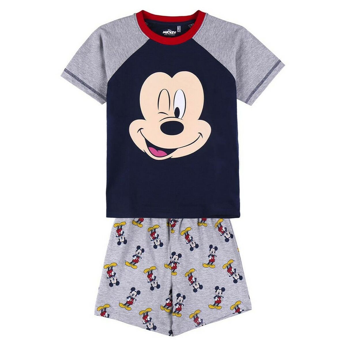 Kαλοκαιρινή παιδική πιτζάμα Mickey Mouse Γκρι Kαλοκαιρινή παιδική πιτζάμα Mickey Mouse Γκρι