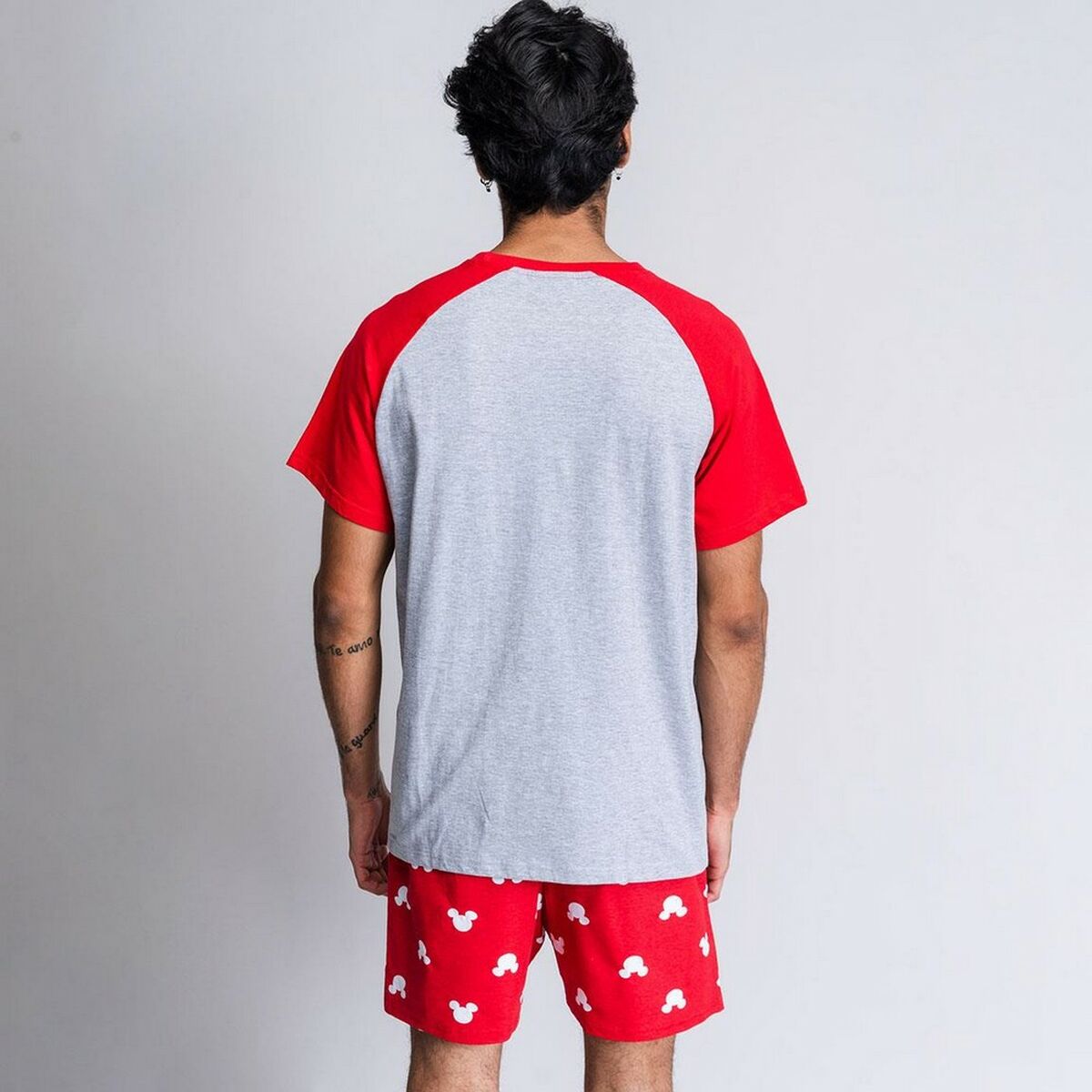 Kαλοκαιρινή παιδική πιτζάμα Mickey Mouse Κόκκινο (Ενήλικες) Άντρες Γκρι Kαλοκαιρινή παιδική πιτζάμα Mickey Mouse Κόκκινο (Ενήλικες) Άντρες Γκρι