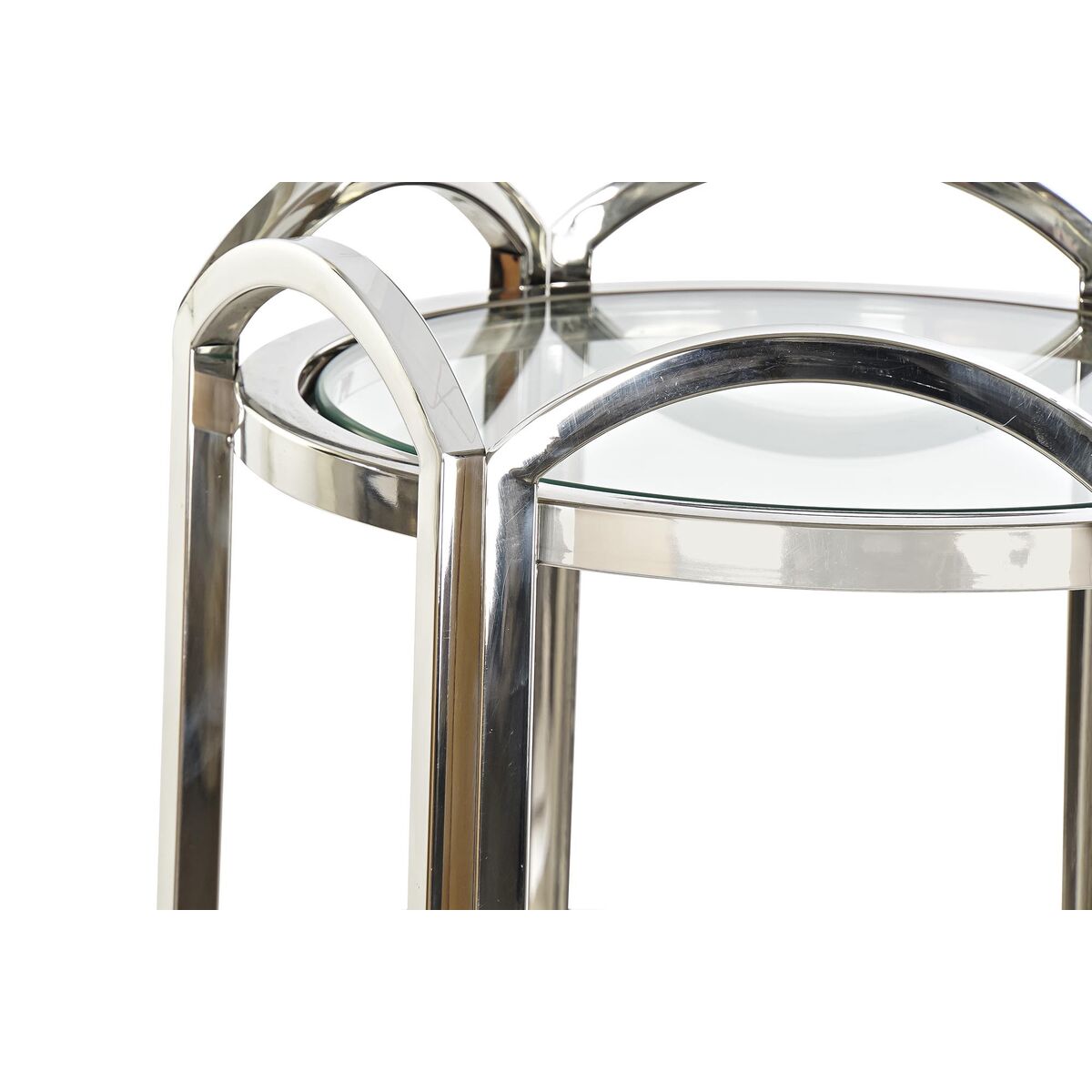Βοηθητικό Τραπέζι DKD Home Decor Κρυστάλλινο Ασημί Μέταλλο 40 x 40 x 110 cm Βοηθητικό Τραπέζι DKD Home Decor Κρυστάλλινο Ασημί Μέταλλο 40 x 40 x 110 cm