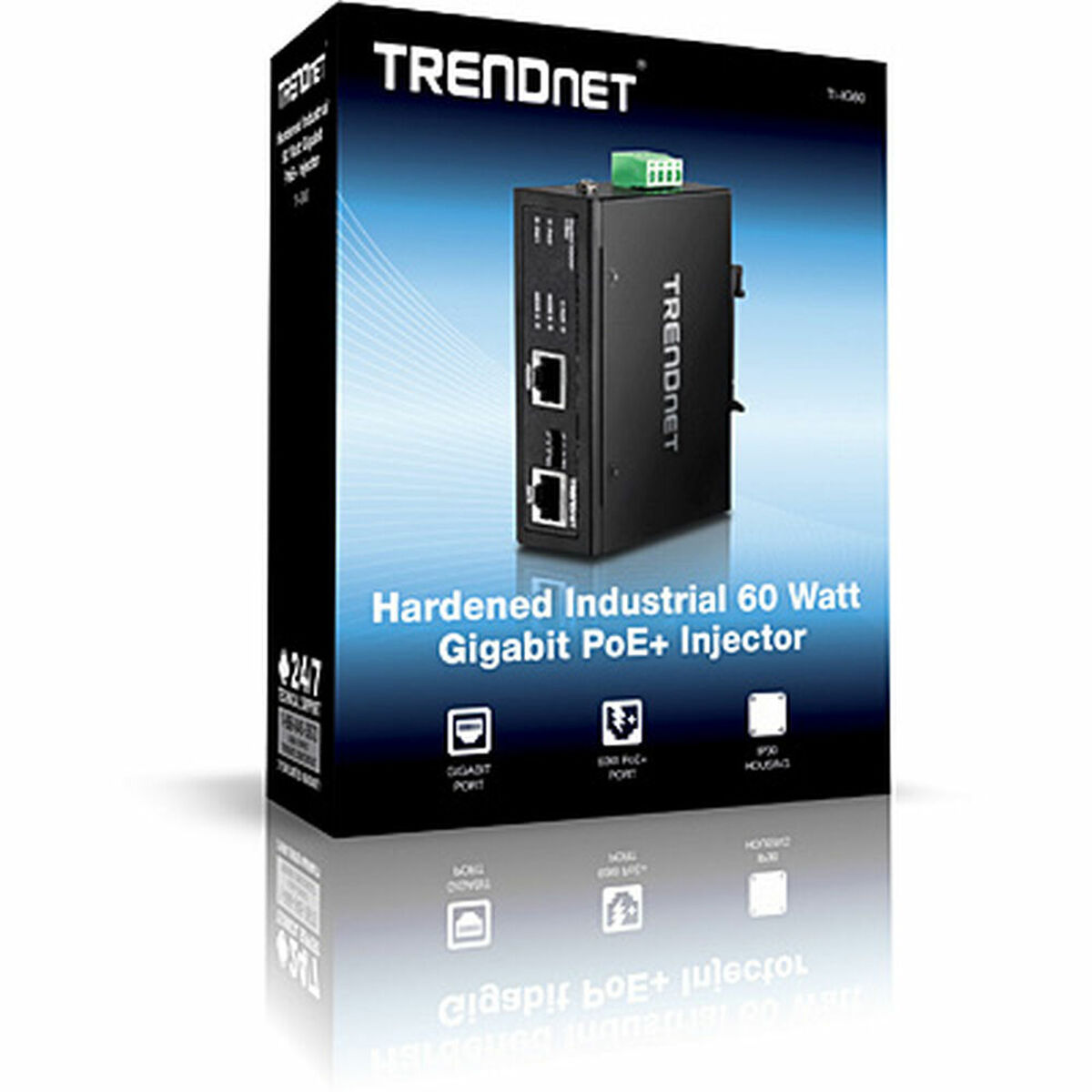 Εγχυτήρας PoE Trendnet TI-IG60 1000 Mbit/s Μαύρο Εγχυτήρας PoE Trendnet TI-IG60 1000 Mbit/s Μαύρο