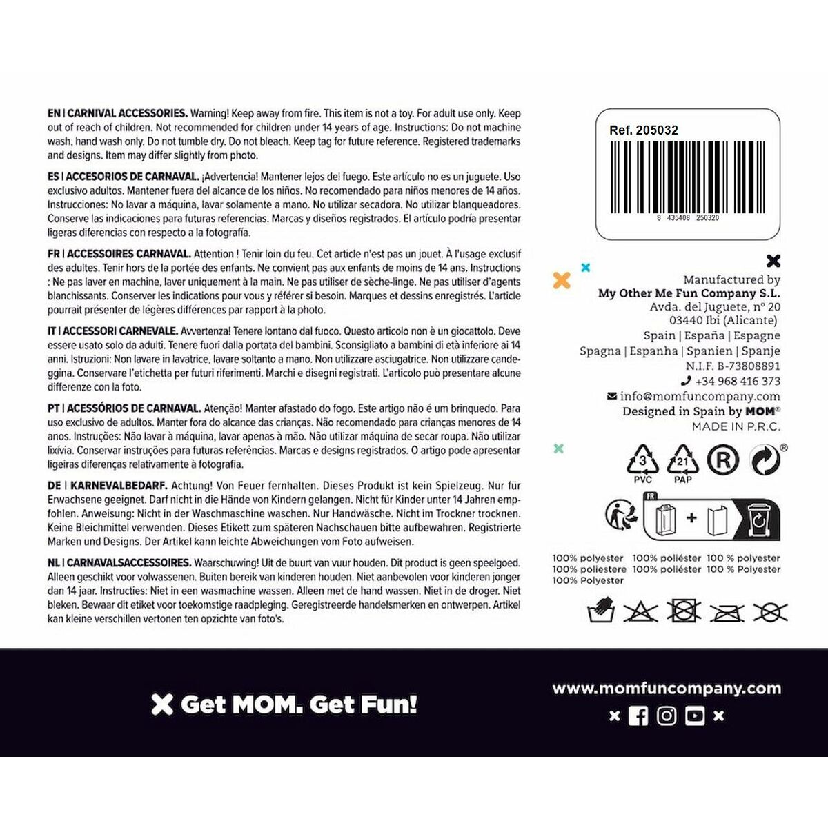 Ψεύτικη Γενειάδα My Other Me Μαύρο