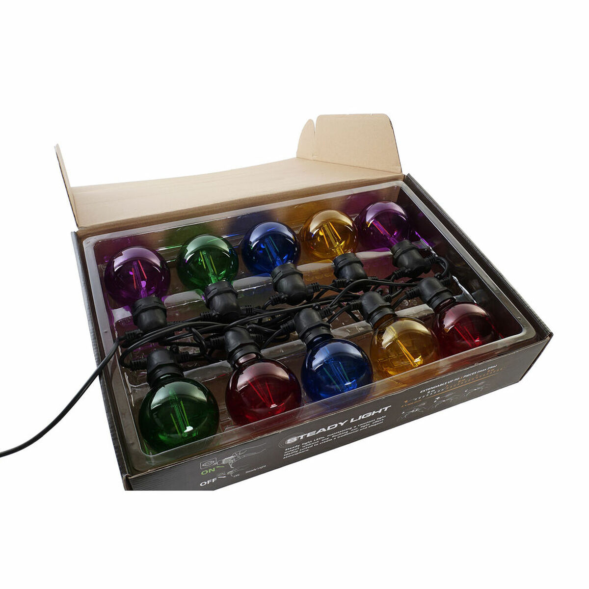 Γιρλάντα Φωτισμού LED DKD Home Decor Πολύχρωμο (850 x 7 x 13 cm) Γιρλάντα Φωτισμού LED DKD Home Decor Πολύχρωμο (850 x 7 x 13 cm)