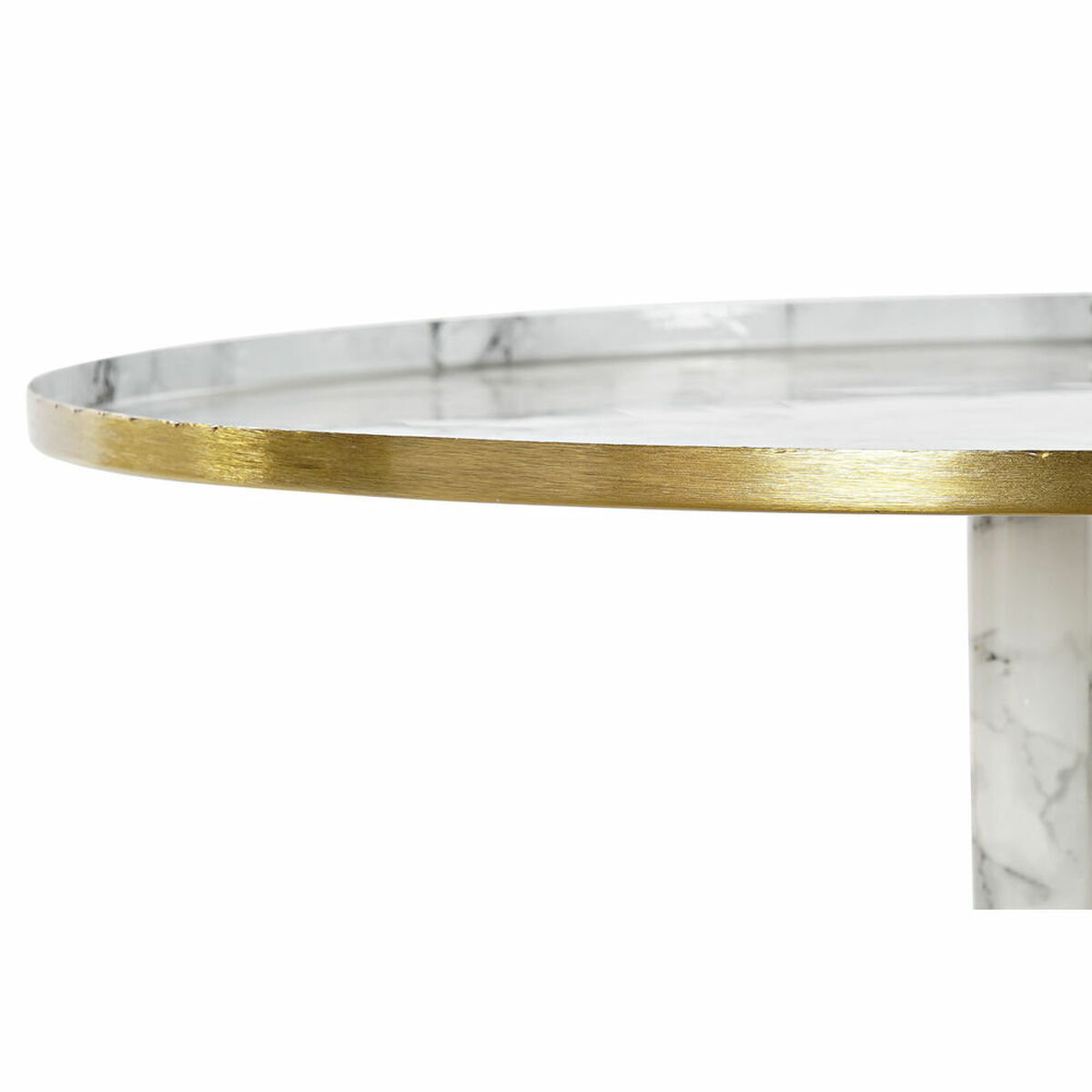Βοηθητικό Τραπεζάκι DKD Home Decor Λευκό Χρυσό 51 x 51 x 51 cm Βοηθητικό Τραπεζάκι DKD Home Decor Λευκό Χρυσό 51 x 51 x 51 cm