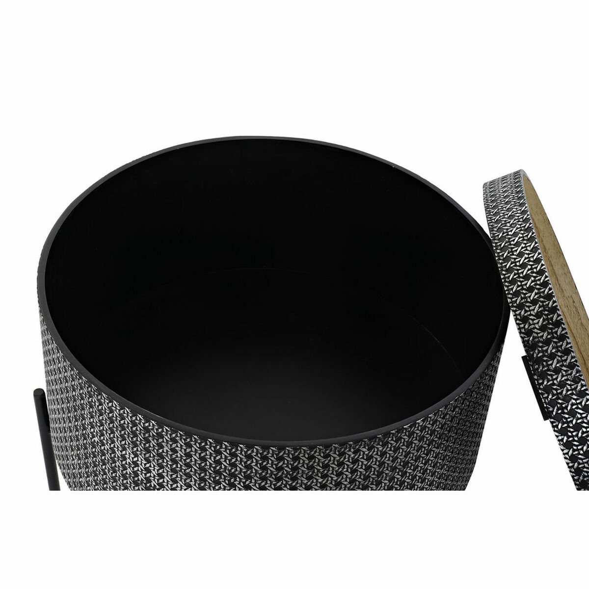 Βοηθητικό Τραπεζάκι DKD Home Decor Μαύρο Ασημί 45 x 45 x 39 cm Βοηθητικό Τραπεζάκι DKD Home Decor Μαύρο Ασημί 45 x 45 x 39 cm
