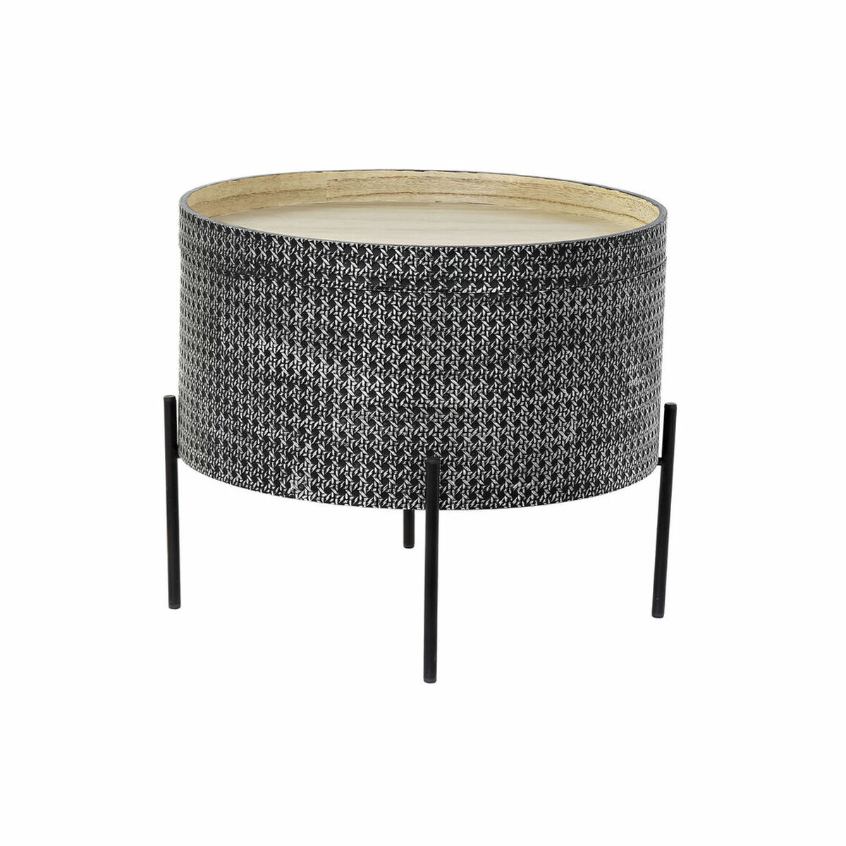 Βοηθητικό Τραπεζάκι DKD Home Decor Μαύρο Ασημί 45 x 45 x 39 cm Βοηθητικό Τραπεζάκι DKD Home Decor Μαύρο Ασημί 45 x 45 x 39 cm
