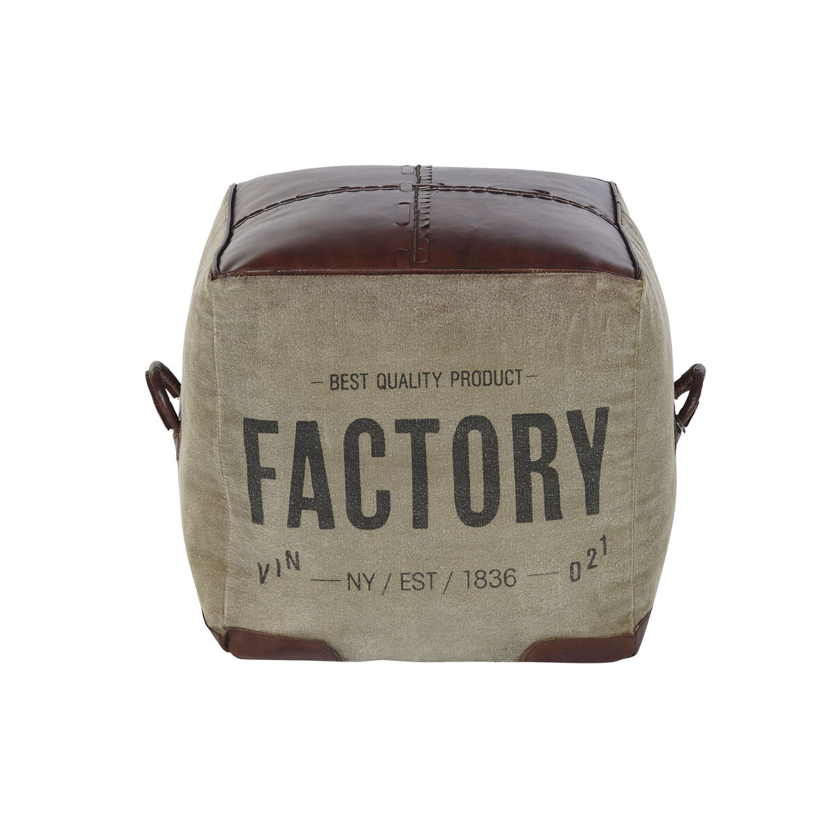 Υποπόδια DKD Home Decor 46 x 40 x 40 cm Μπεζ Καφέ Vintage