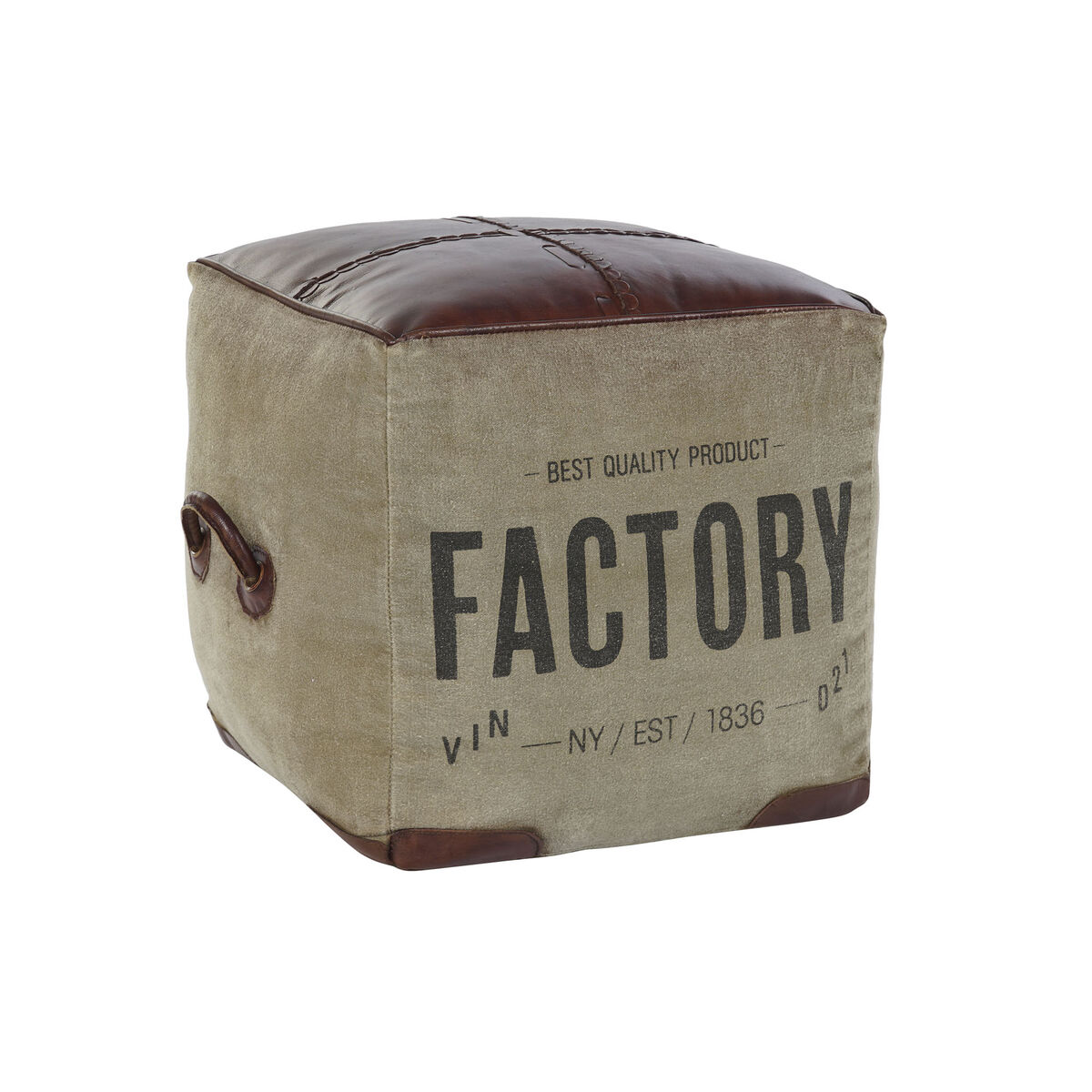 Υποπόδια DKD Home Decor 46 x 40 x 40 cm Μπεζ Καφέ Vintage