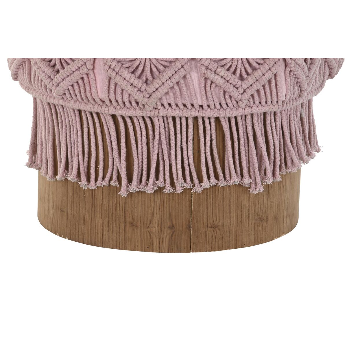 Υποπόδια DKD Home Decor 43 x 43 x 51 cm Ξύλο Καφέ Ανοιχτό Ροζ Μακραμέ Boho Υποπόδια DKD Home Decor 43 x 43 x 51 cm Ξύλο Καφέ Ανοιχτό Ροζ Μακραμέ Boho