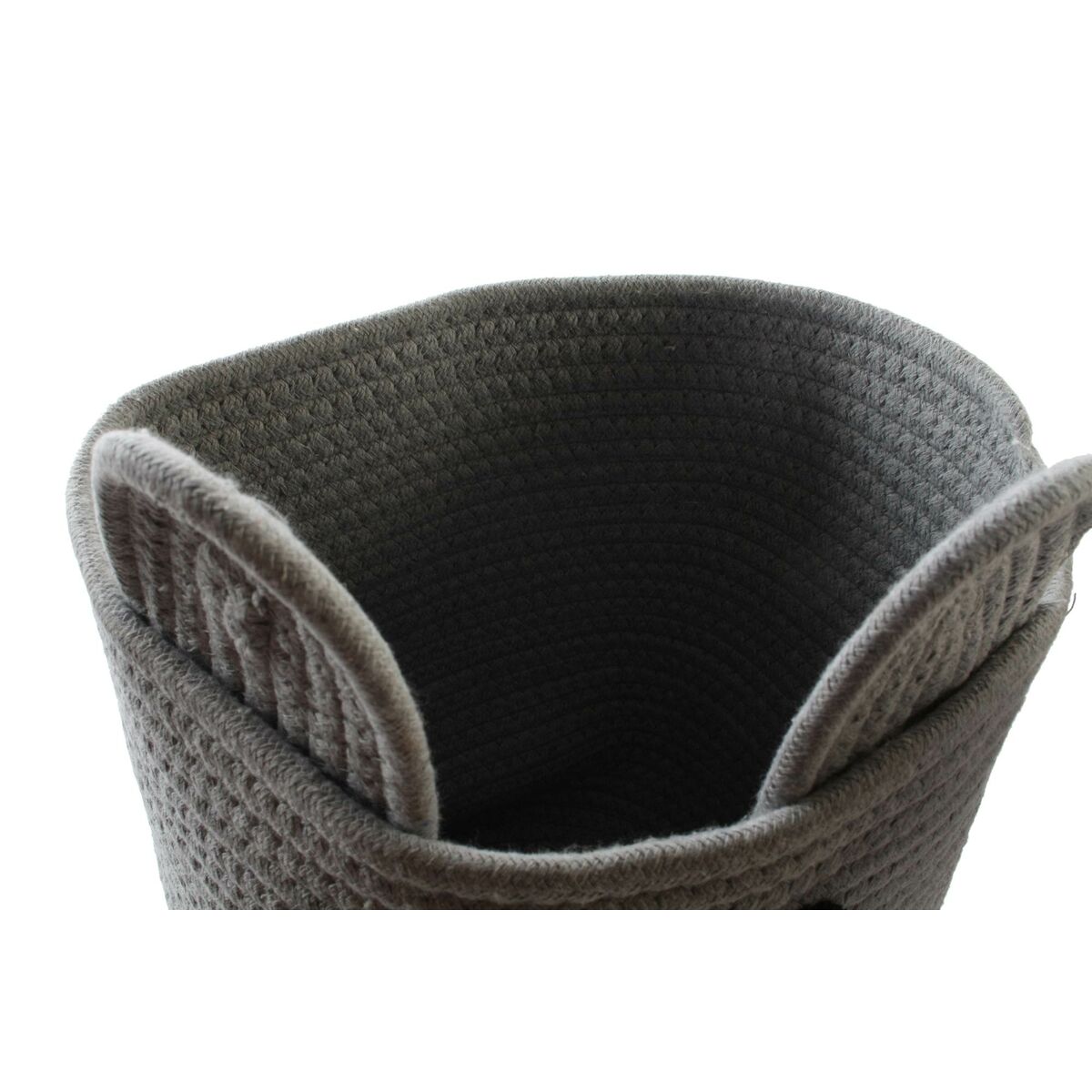 Διακοσμητικό Καλάθι DKD Home Decor Λευκό Γκρι Παιδικά Αρκούδα 25 x 25 x 37 cm (x2)