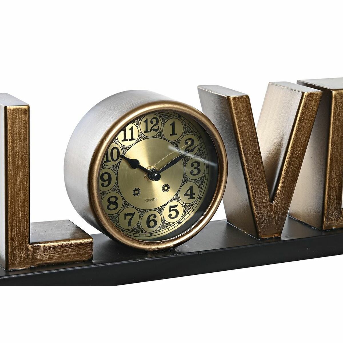 Bordklokke DKD Home Decor Love Χαλκός 39 x 8 x 15 cm Ασημί Σίδερο Loft (x2) Bordklokke DKD Home Decor Love Χαλκός 39 x 8 x 15 cm Ασημί Σίδερο Loft (x2)
