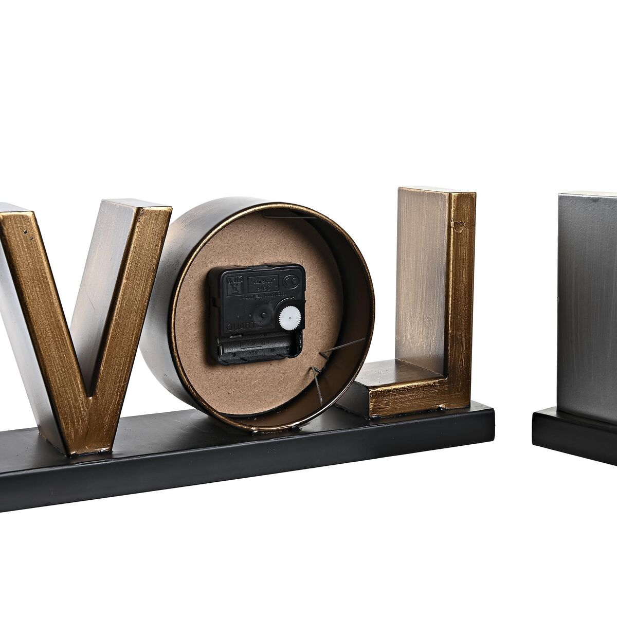 Bordklokke DKD Home Decor Love Χαλκός 39 x 8 x 15 cm Ασημί Σίδερο Loft (x2) Bordklokke DKD Home Decor Love Χαλκός 39 x 8 x 15 cm Ασημί Σίδερο Loft (x2)