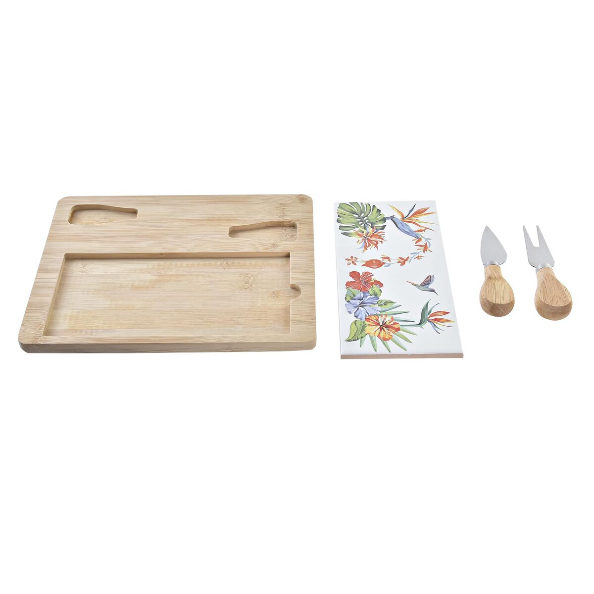 Επιφάνεια Τυριών DKD Home Decor Bamboo Πήλινα 24,5 x 20 x 1,2 cm (4 Μονάδες) Επιφάνεια Τυριών DKD Home Decor Bamboo Πήλινα 24,5 x 20 x 1,2 cm (4 Μονάδες)