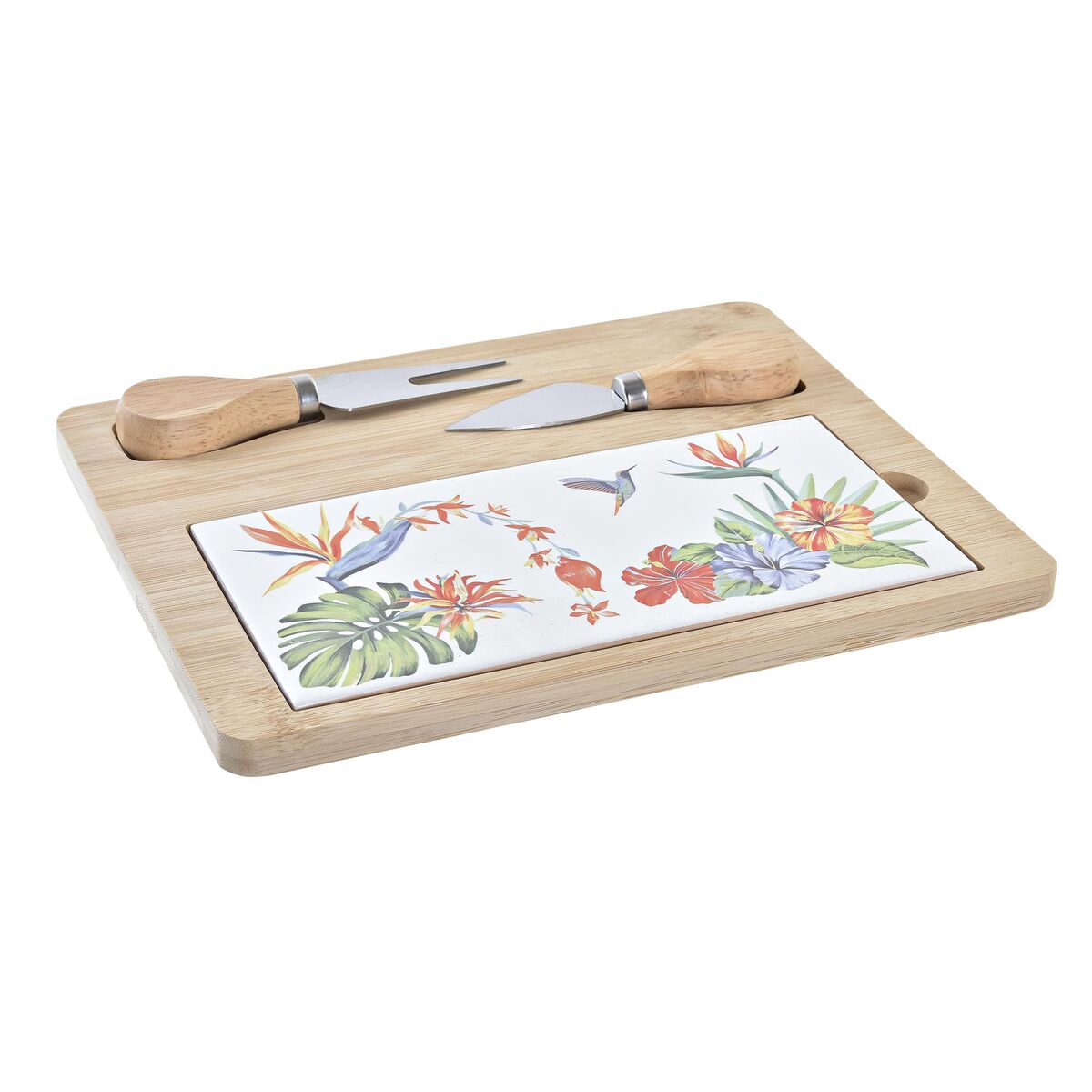 Επιφάνεια Τυριών DKD Home Decor Bamboo Πήλινα 24,5 x 20 x 1,2 cm (4 Μονάδες) Επιφάνεια Τυριών DKD Home Decor Bamboo Πήλινα 24,5 x 20 x 1,2 cm (4 Μονάδες)