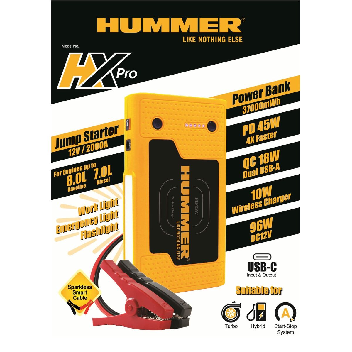 Εκκινητής Hummer HUMMHXPRO 12 V 10000 Ah Εκκινητής Hummer HUMMHXPRO 12 V 10000 Ah